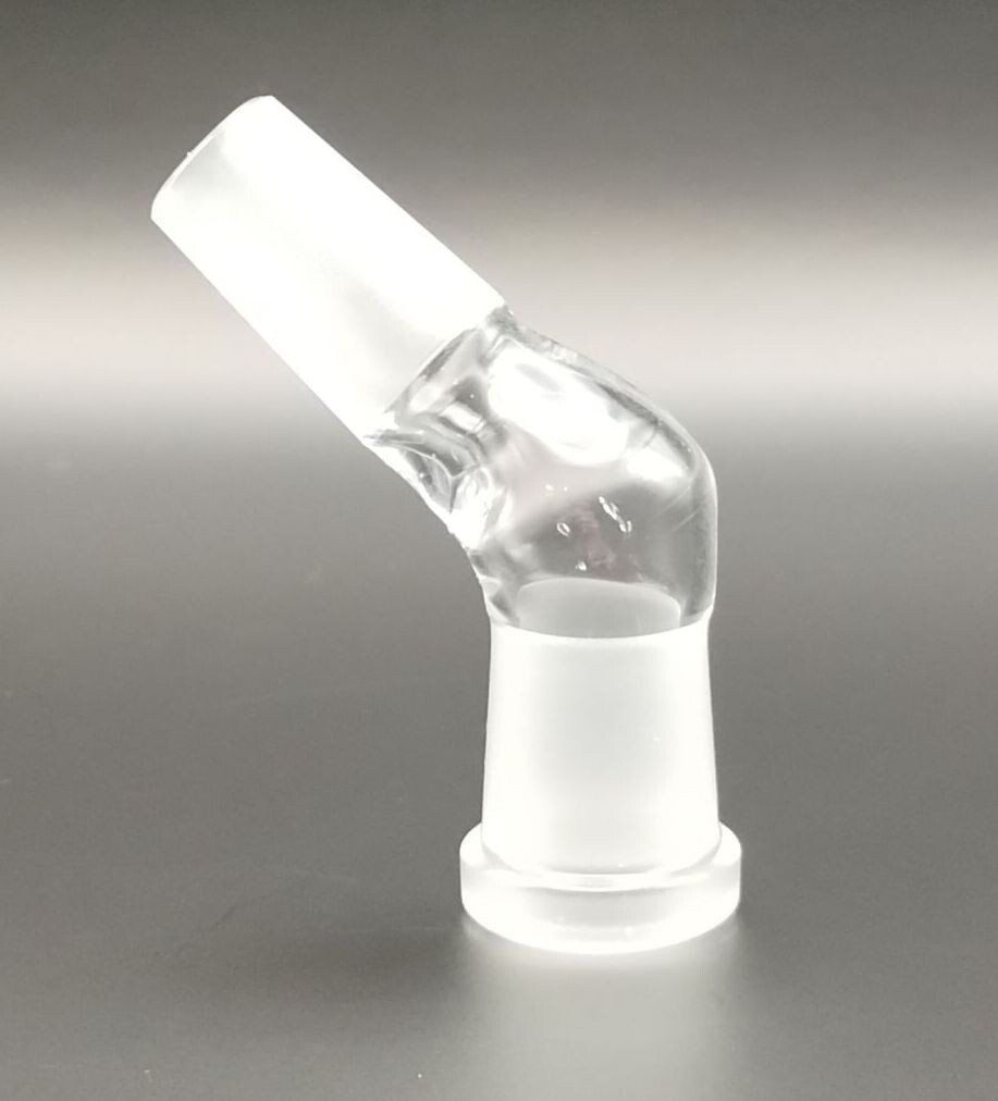 14mm 45 Degree Angle Glass Ground Joint Attachment Adapter GonG Elbow