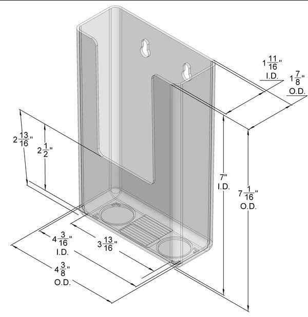 Clear Acrylic 4″ x 9″ Wall Mount Brochure Holder with Rounded Corners