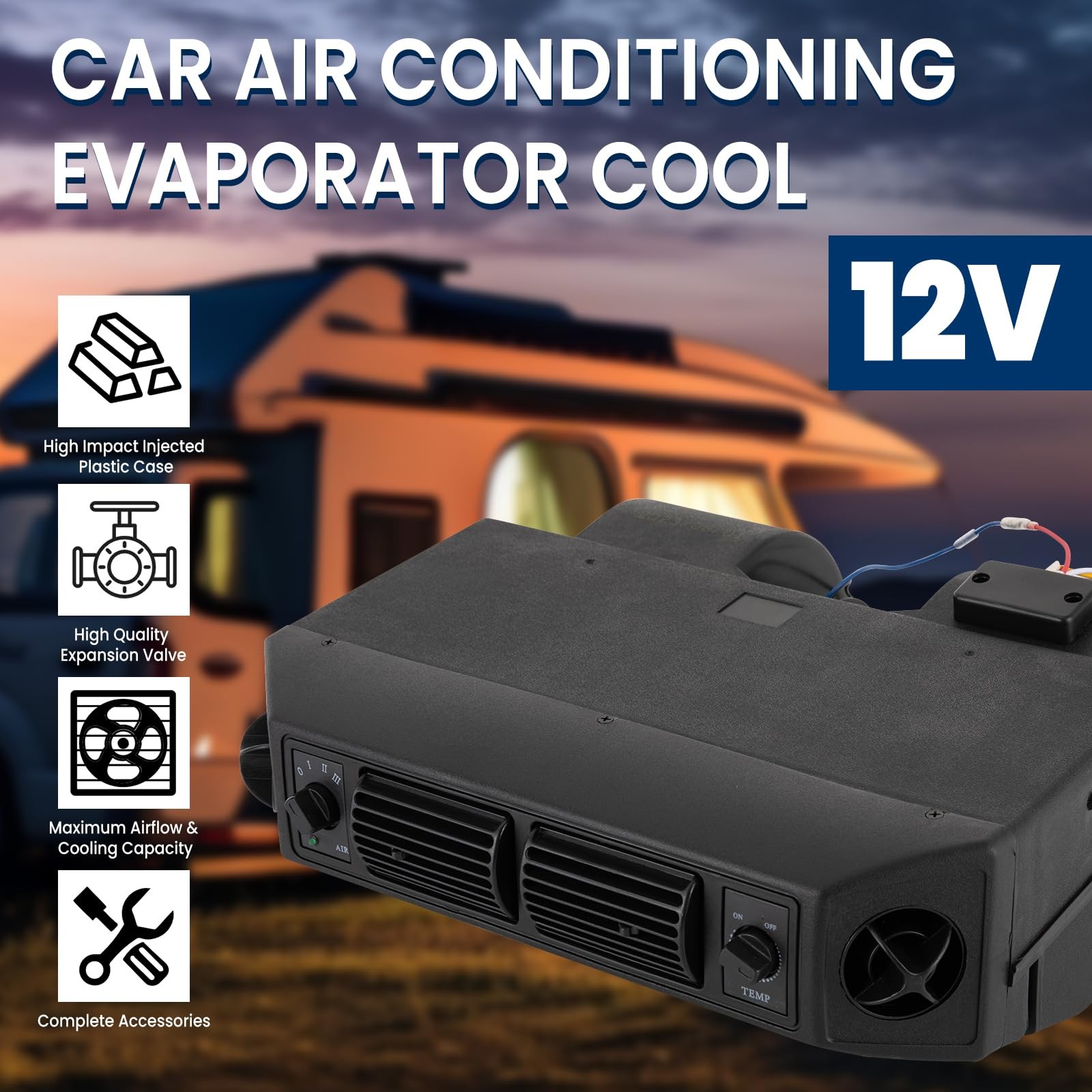 Air Conditioner UN, Car Air Conditioner 12V 30W A/C 32 Pass 4 Way Coil