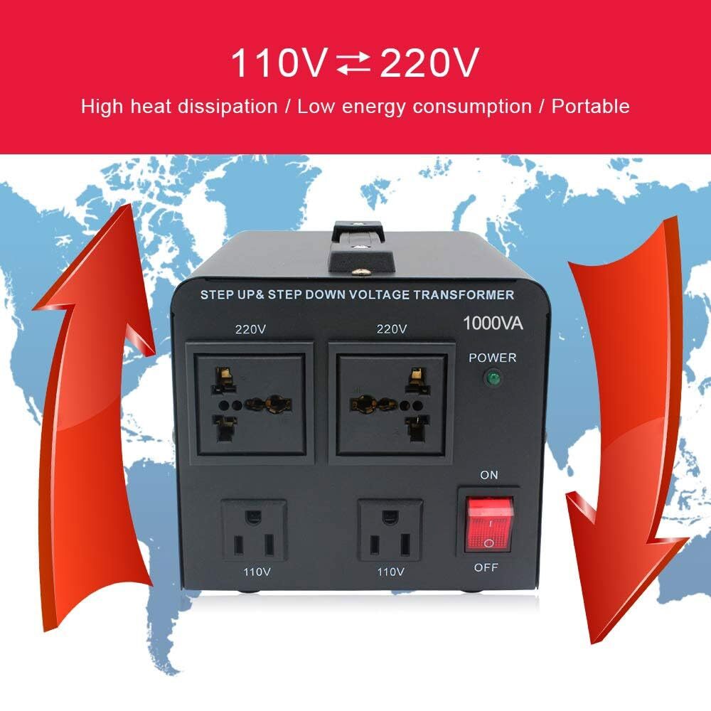 1000w Voltage Converter Transformer110v To 220v Or 220v To 110v 1000 Watt Step