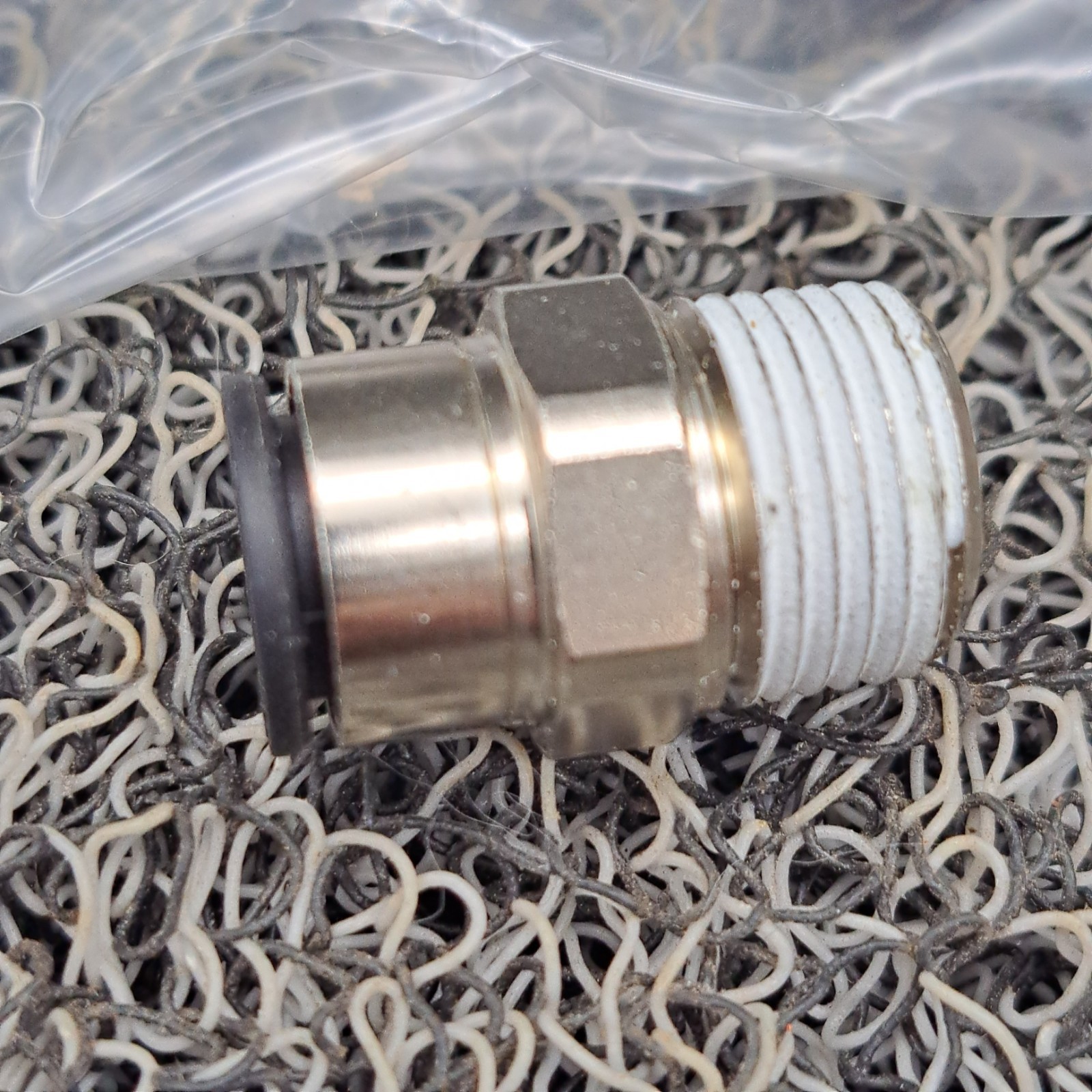 LEGRIS Push-Fit Adapter Fitting: 3/8 in OD x 3/8 in Pipe Size, Push-to-Connect