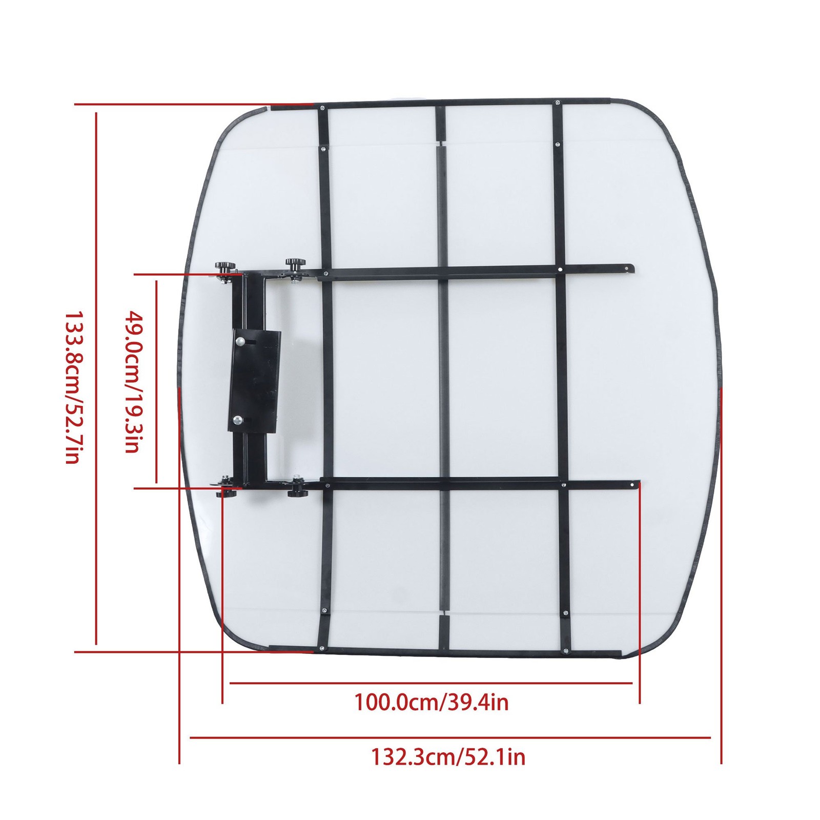 For ROPS 52″ X 52″ White Tuff Top Tractor & Mower Canopy 2″ x 2″ or 2″ x 3″