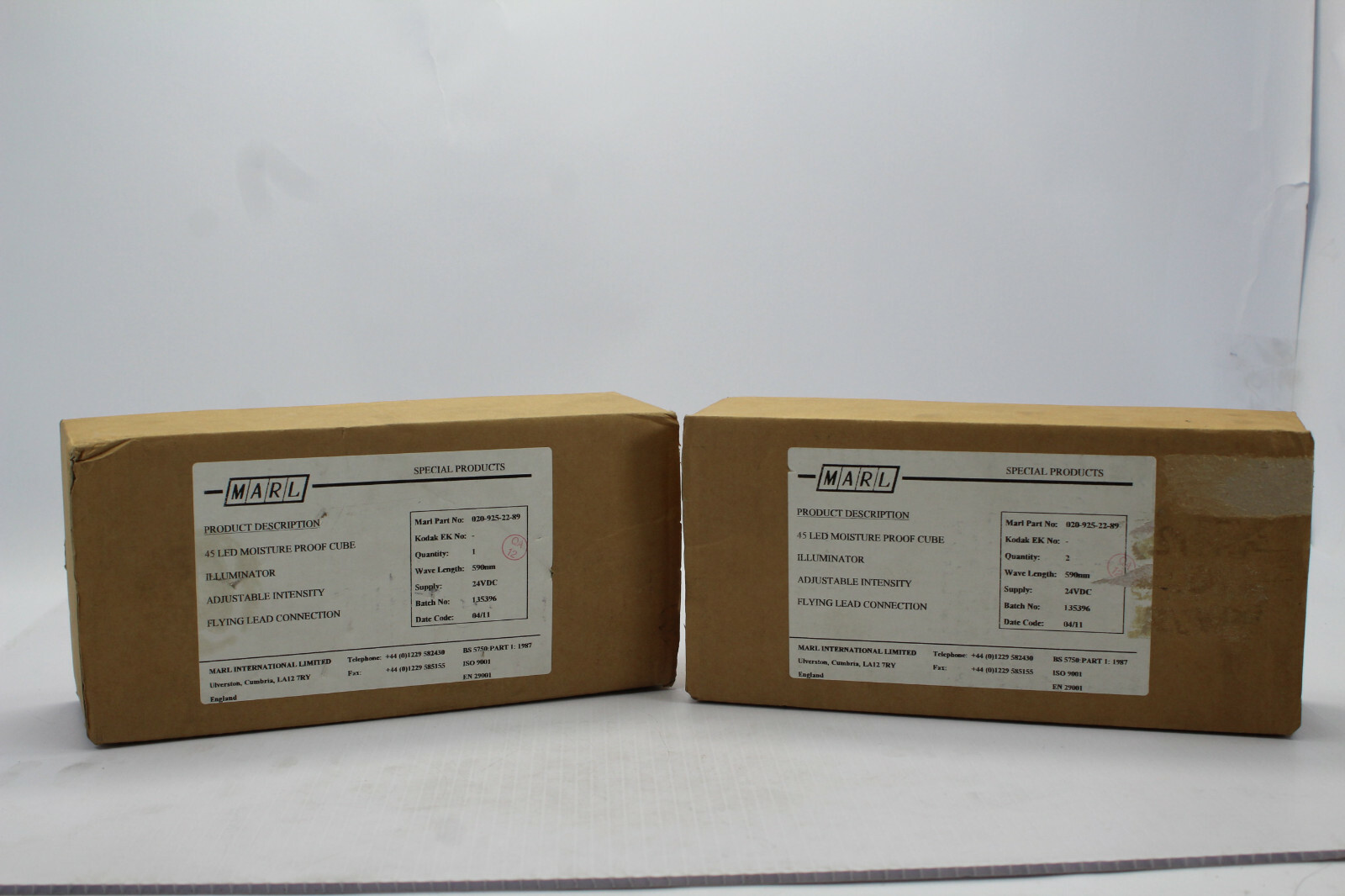 Marl 020-925-22-89 24V Yellow 590 nm 45 LED Moisture Proof Cube Illuminator New