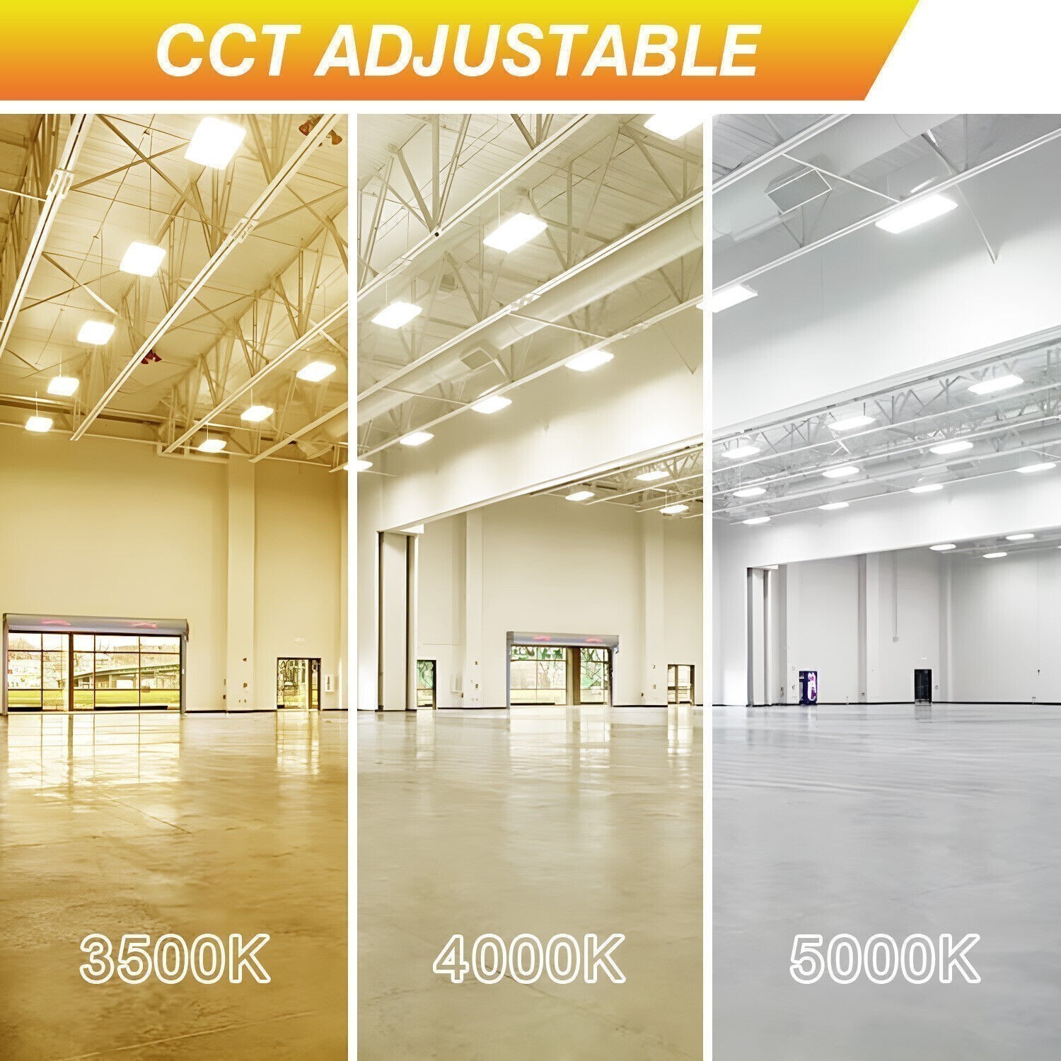 2Pack 160W LED Linear High Bay Shop Light UL Listed Adjustable 3500K/4000K/5000K