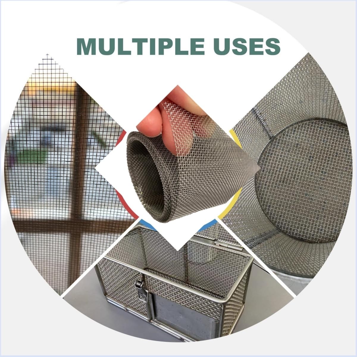 304 Stainless Steel Wire Mesh Screen,15.7 X 59 Inches, 1Mm Hole 20 Mesh, No Rust