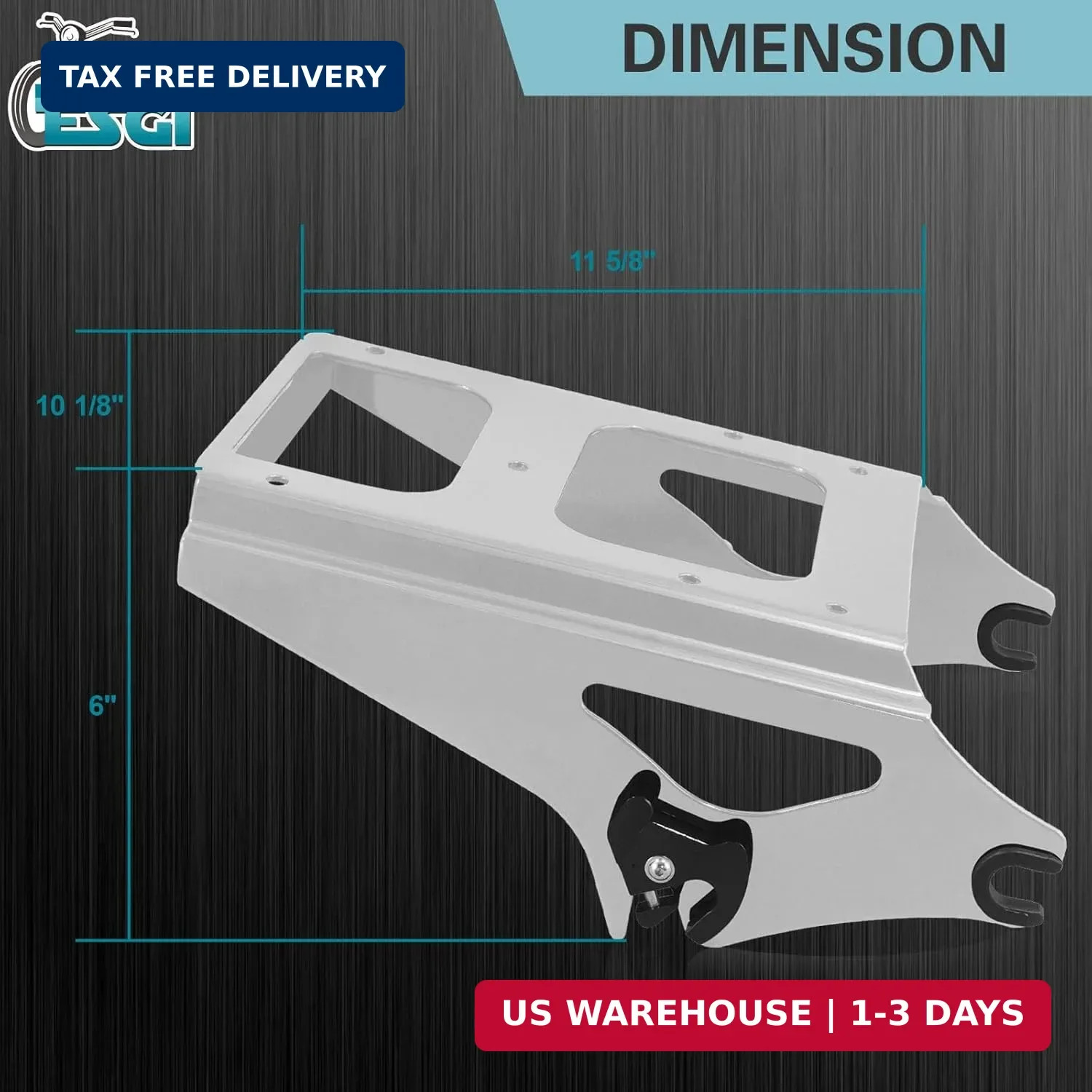 Detachable Two Up Tour Trunk Mounting 09-13 2-Up Tour Trunk Mounting Rack Compat