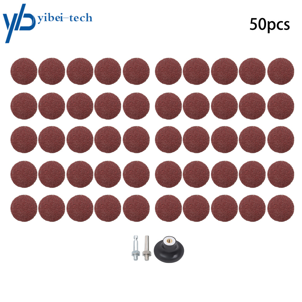 50× 36 Grit 2″ roll Lock Quick Change Discs Set Sanding Discs Maximum 25,000 RPM