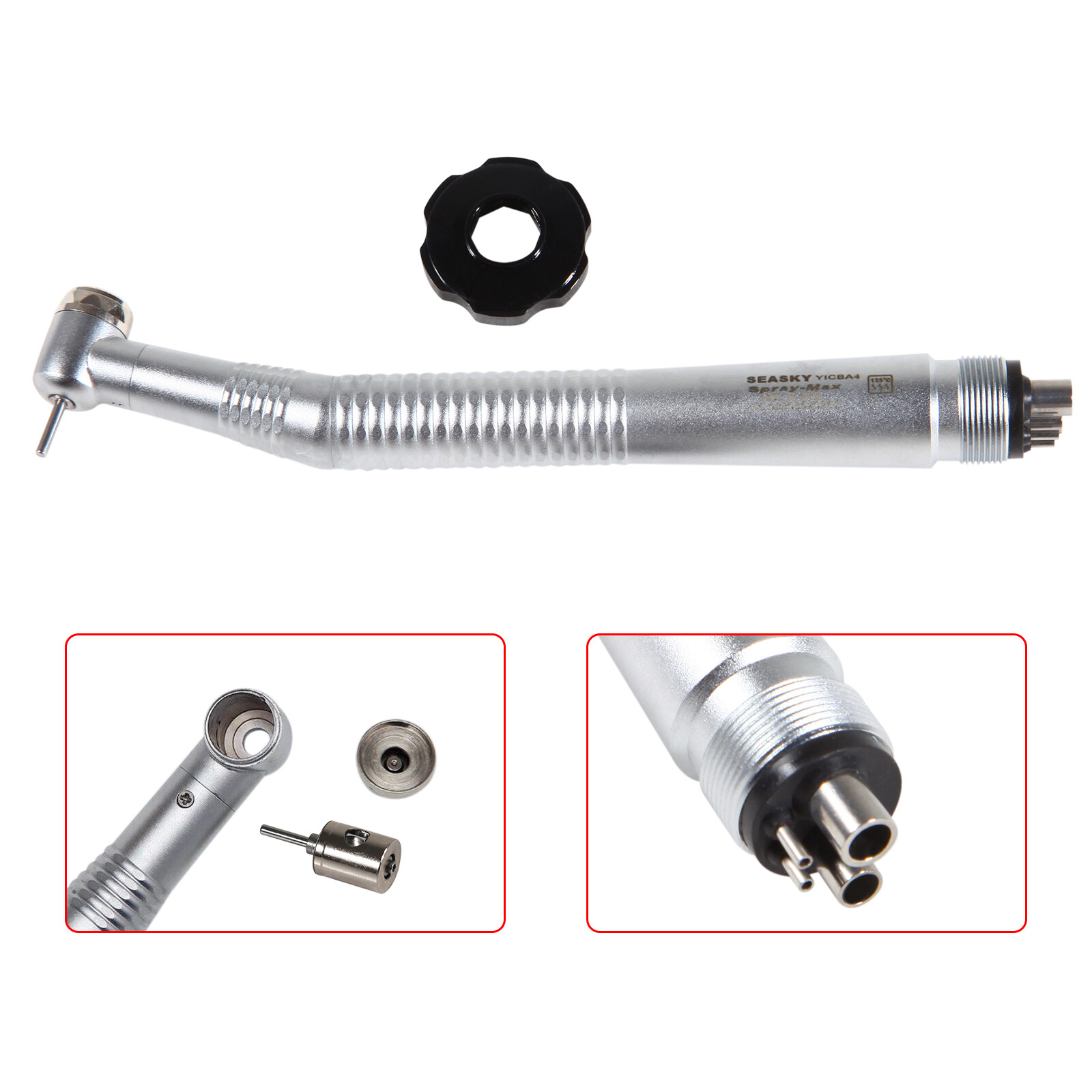 1PC Dental High Speed Handpiece Standard Wrench Key Type Air Turbine 4 Holes USA
