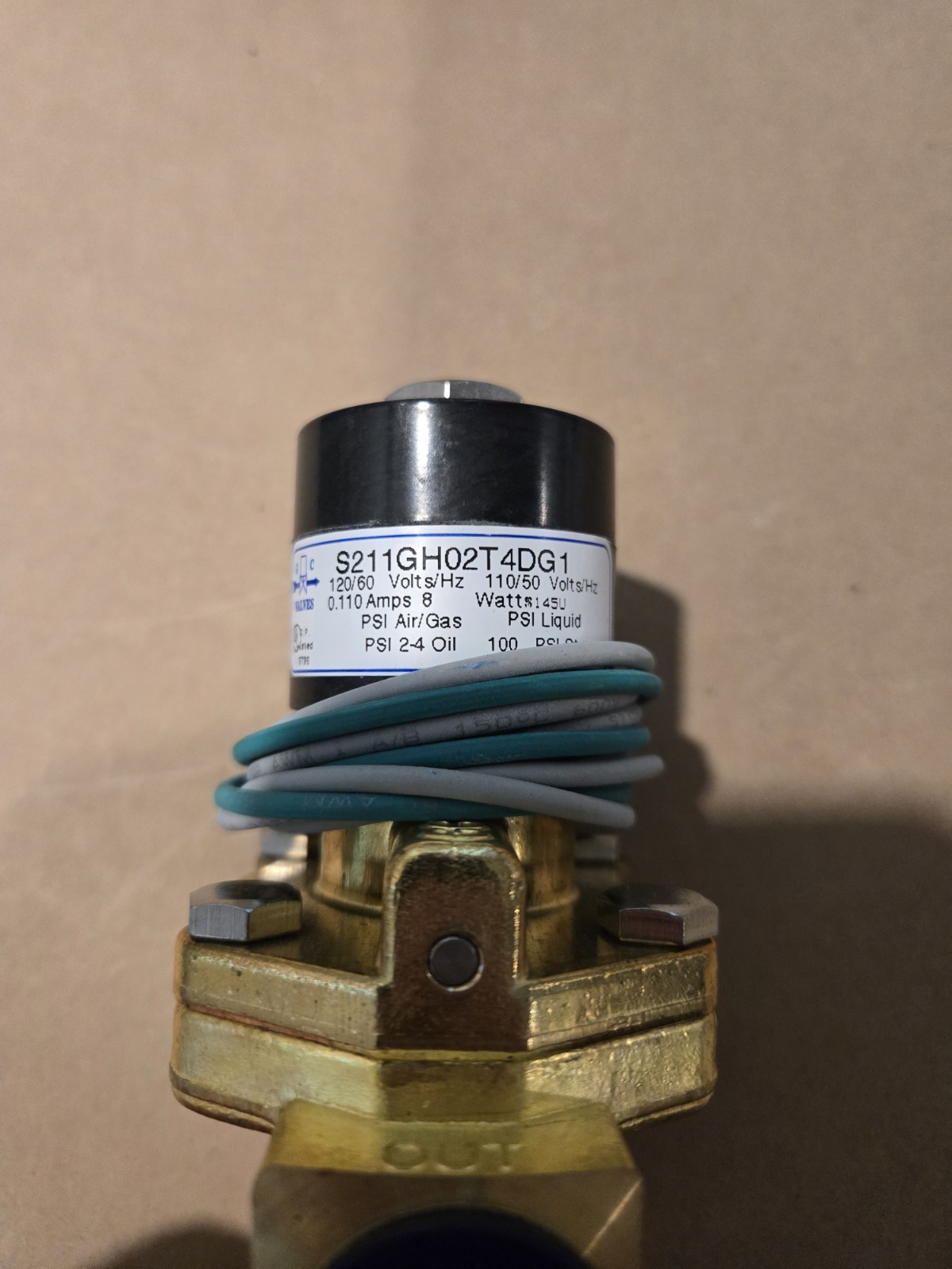 NOS GC Valves 2-Way,N.C. 1/2″ NPT 100PSI Steam Volts:110/50,120/60 S211GH02T4DG1