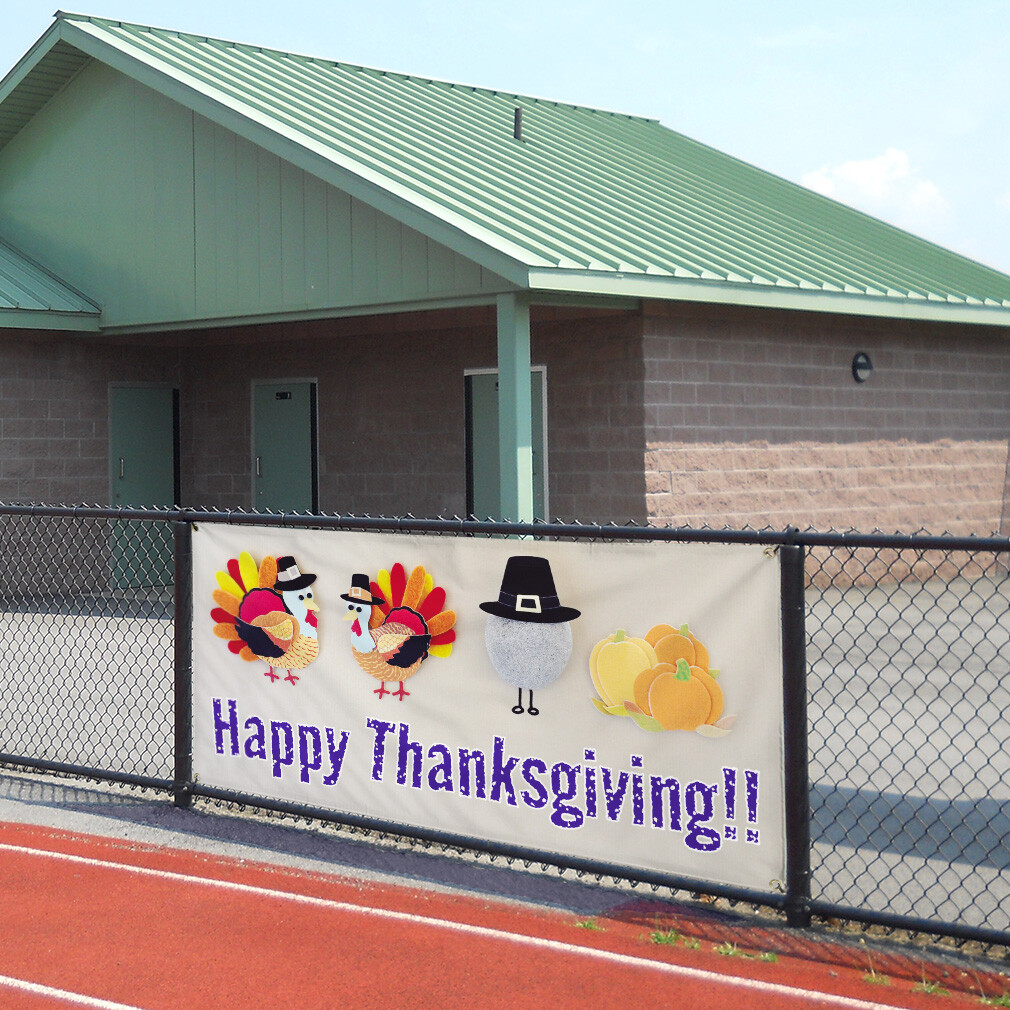 Vinyl Banner Multiple Sizes Happy Thanks Giving Advertising Printing B Lifestyle