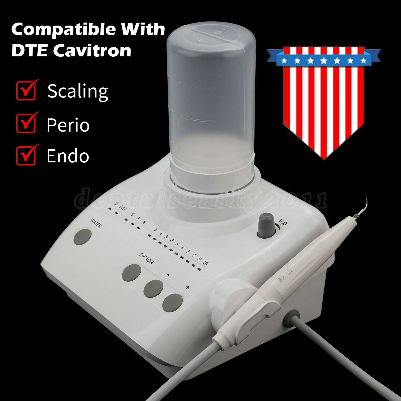 Dental Ultrasonic Piezo Scaler+Handpiece Bottles Fit DTE SATELEC Model:SK-D1