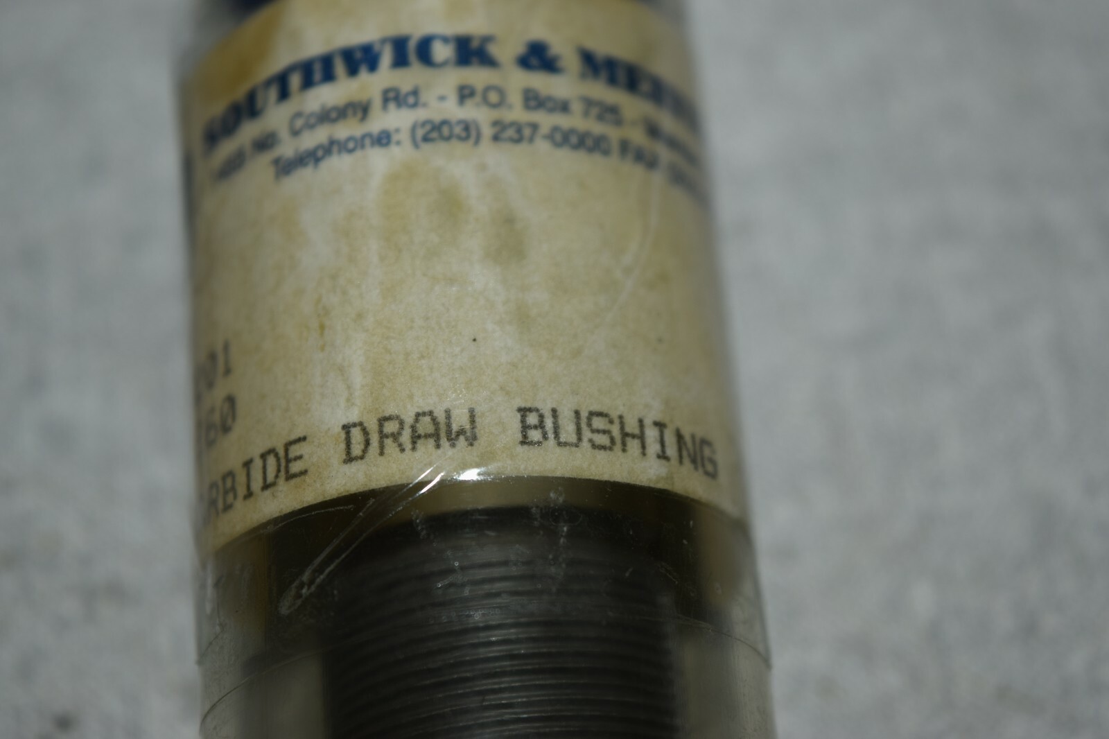S&M Southwick & Meister 0201 Carbide Draw Bushing Collet Size .260