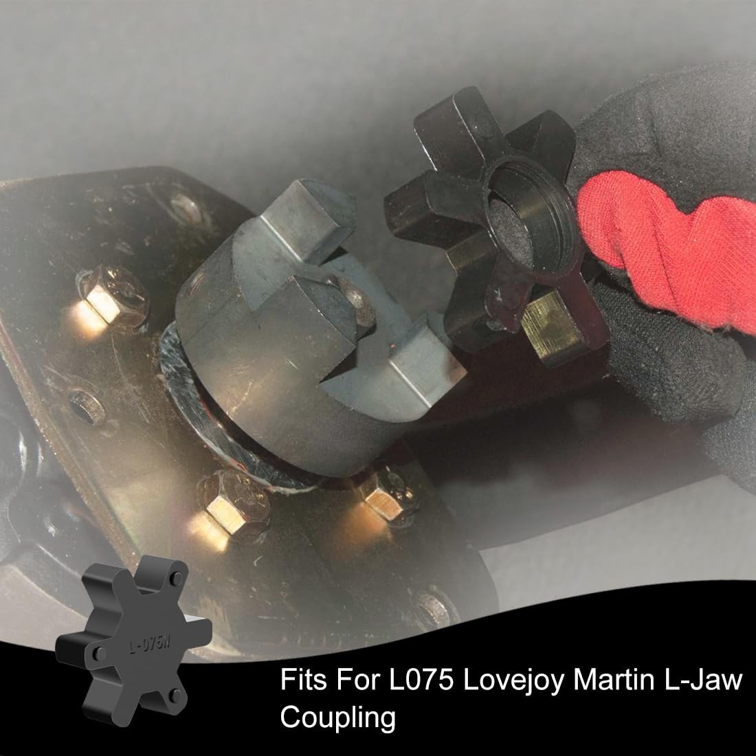 1/2″ to 3/4″ L075 Flexible 3-Piece L-Jaw Coupling Coupler Set & Rubber Spider…