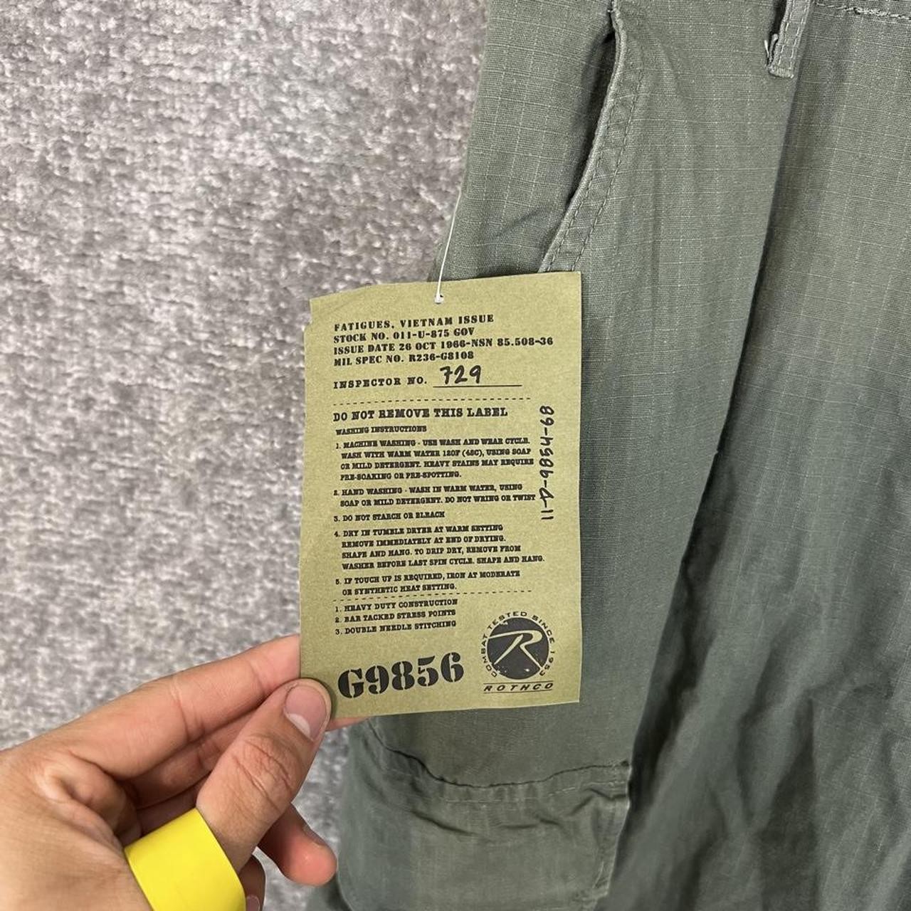 Rothco 4387 Olive Vintage 100% Rip-Stop Vietnam Era Bdu Fatigue Pants M 34X32