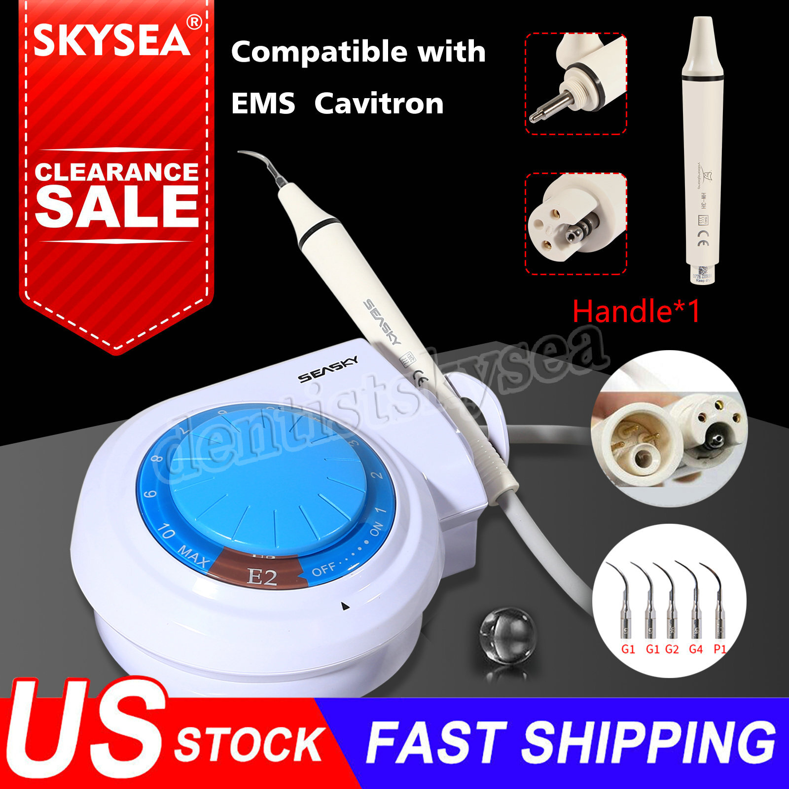 Dental Ultrasonic Piezo Scaler For EMS Cavitron Handle Handpiece Detachable EIS