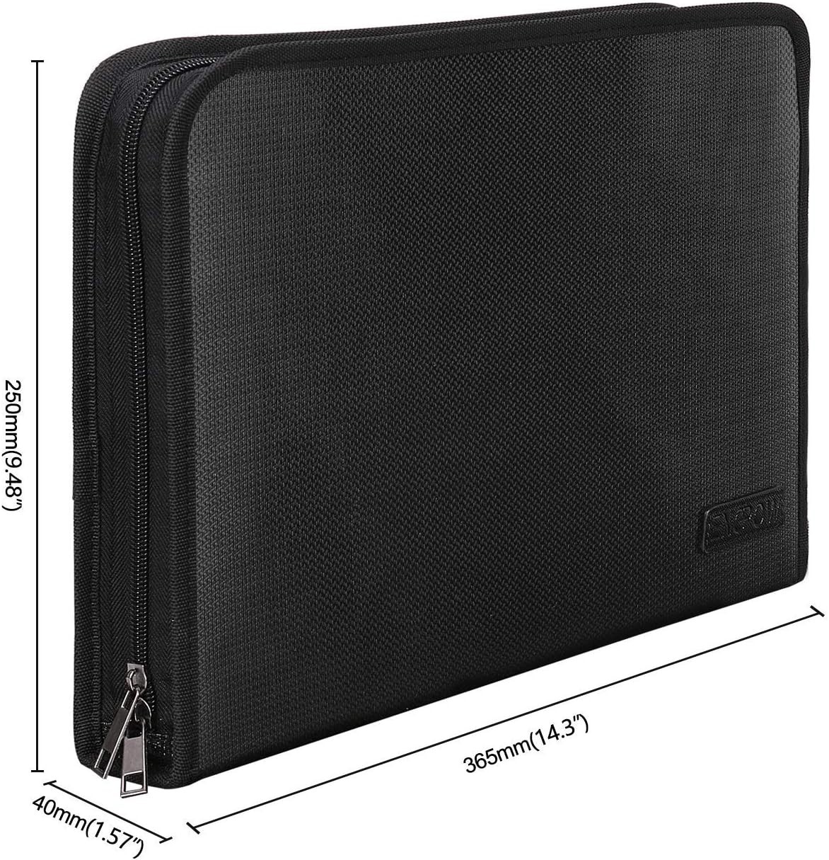 Durable Waterproof Document Pouch with Fireproof Features and Zipper Closure