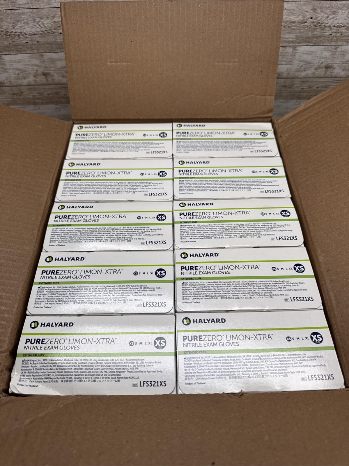 HALYARD PUREZERO LIMON-XTRA Nitrile Exam Gloves *1 CASE* Size: XSMALL *See Date*
