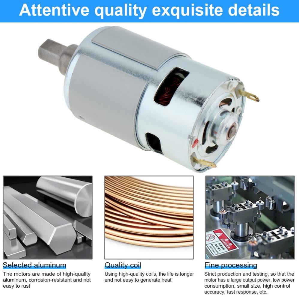 775 DC Motor 18-21V 15000RPM High Speed Blower Motor Electric Machinery Tools