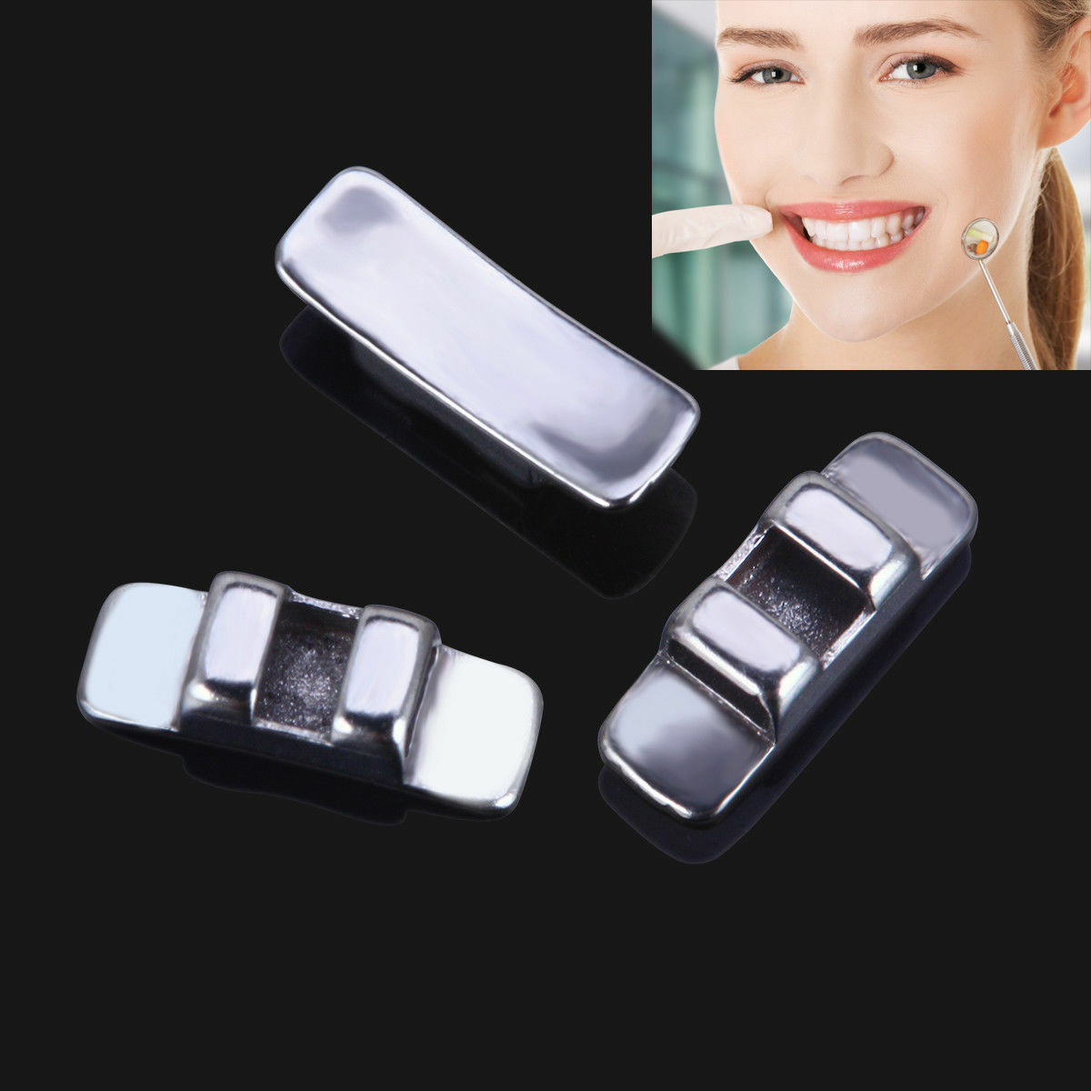 100 Pcs 10 Packs Dental Orthodontic Lingual Sheath No Hook Stainless Steel