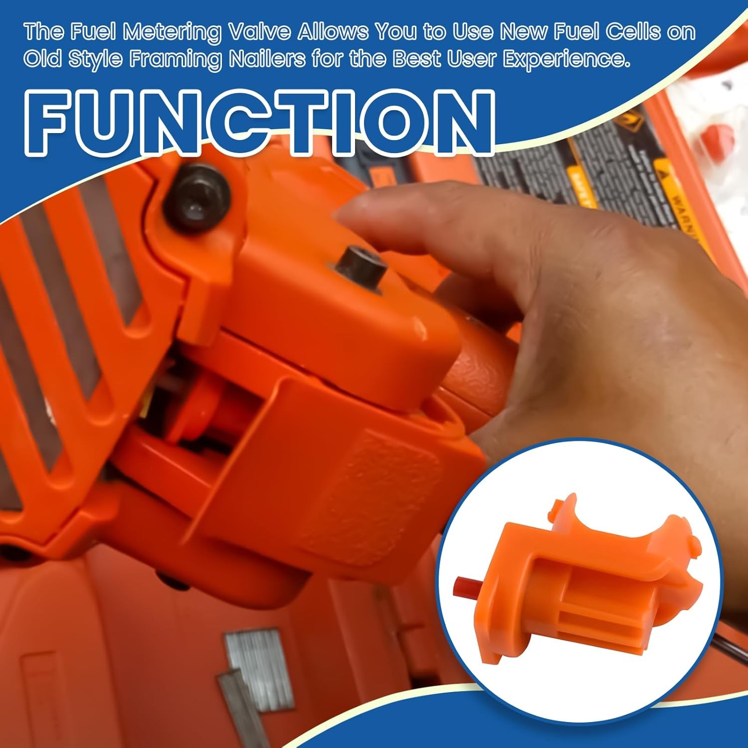 1Pcs 902272R Metering Valve For Paslode 900420 Nail Gun and Orange Fuel Cell