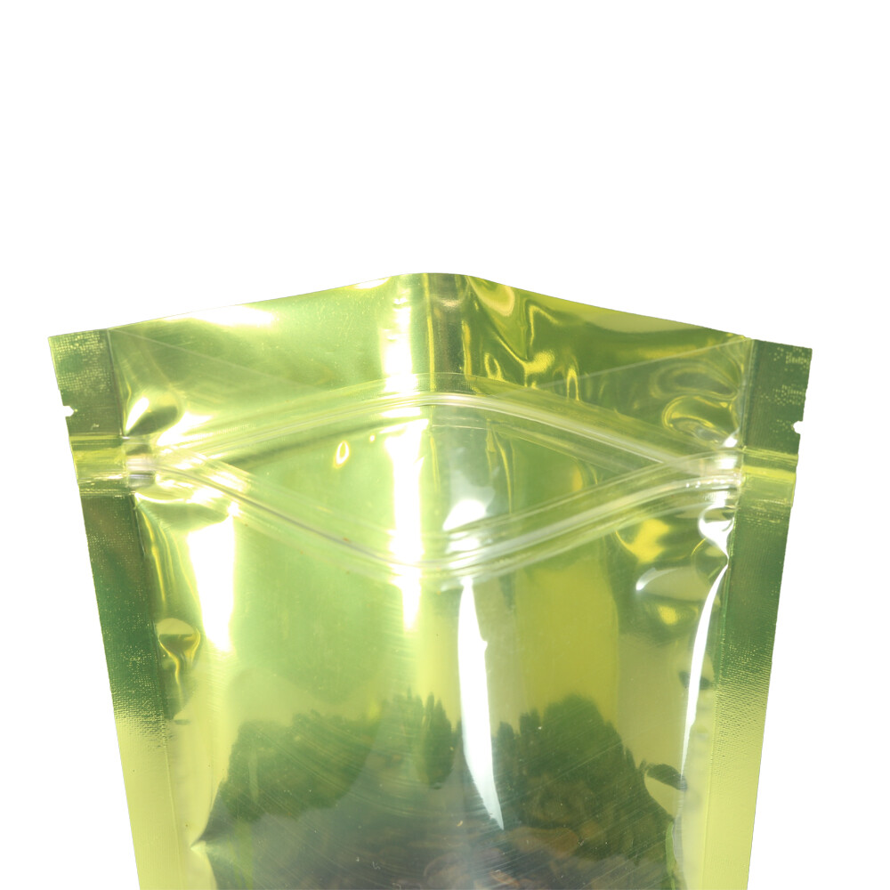 100 Colored Mylar Food Candy Zip Seal Lock Stand Up Pouch Bags with Clear Window