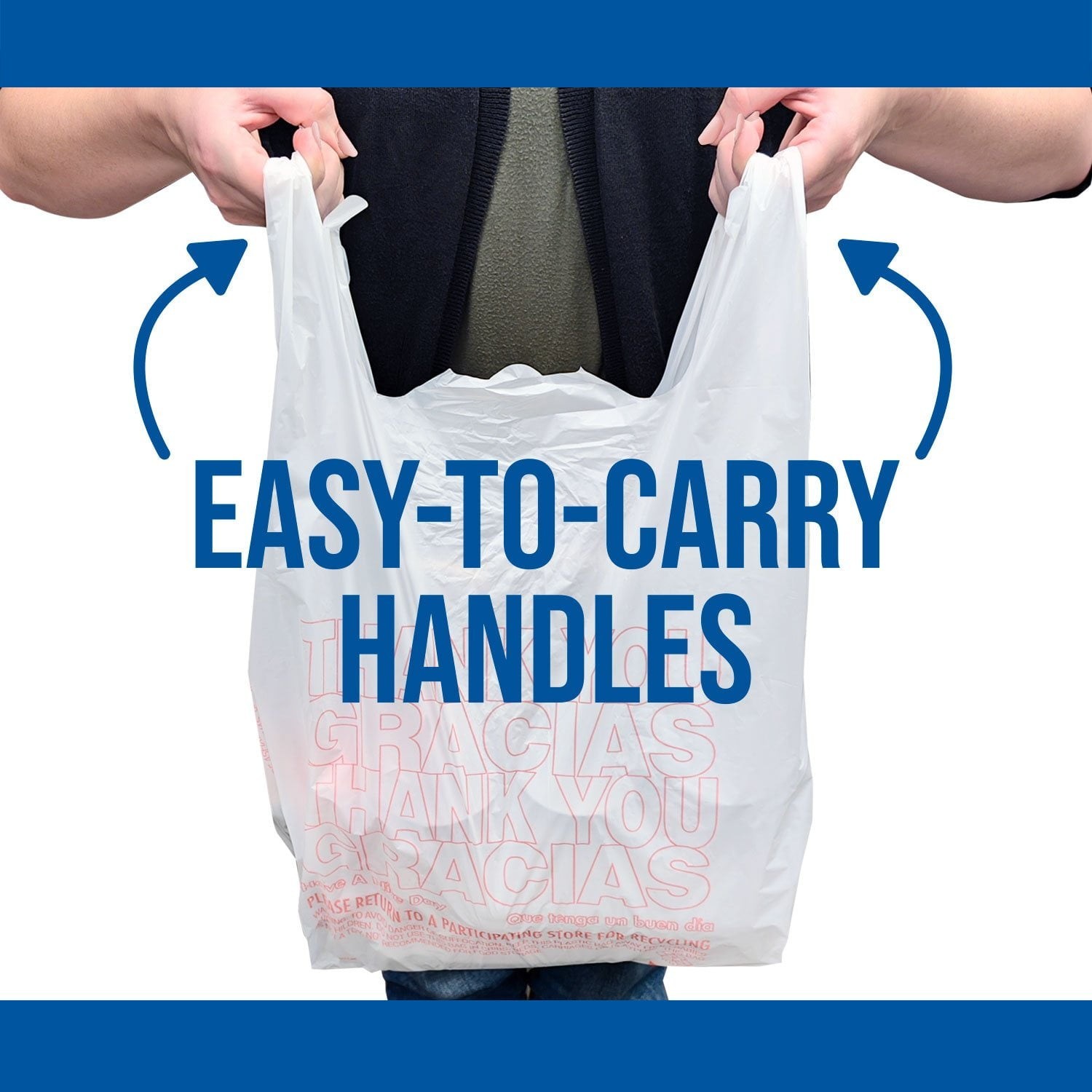 T-Shirt Carry Out Bags 11.5″ x 6.5″ x 22″ 1,000 Counts.