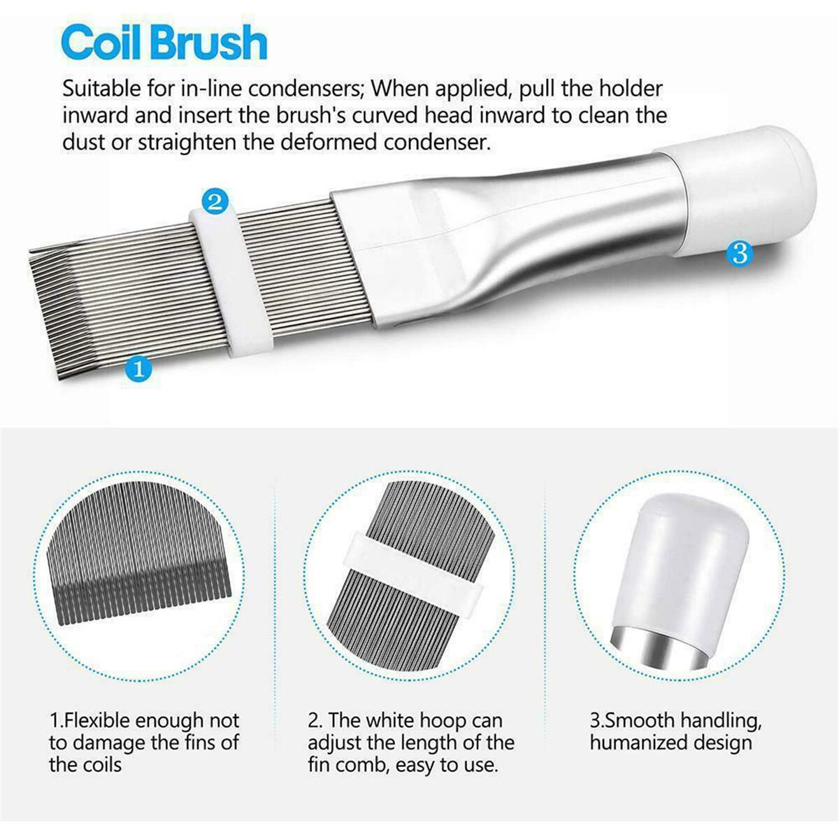 Air Conditioner Fin Comb Condenser&Radiator Fin Straightener Cleaner Repair Tool