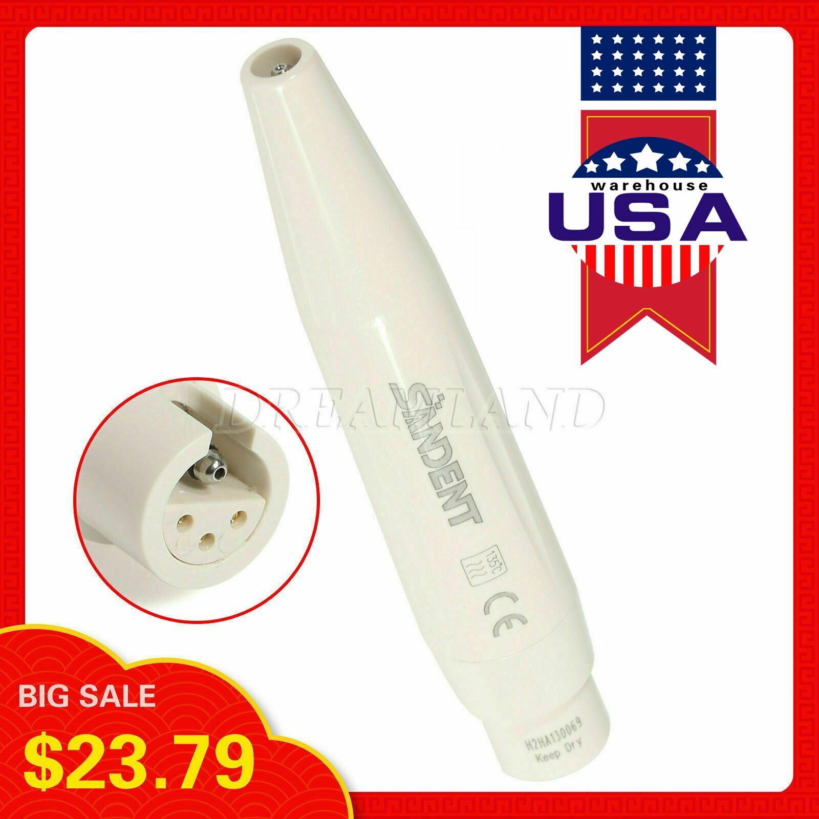 SANDENT DENTAL Ultrasonic Piezo Scaler Handpiece Fit DTE SATELEC Tips for SK-D1