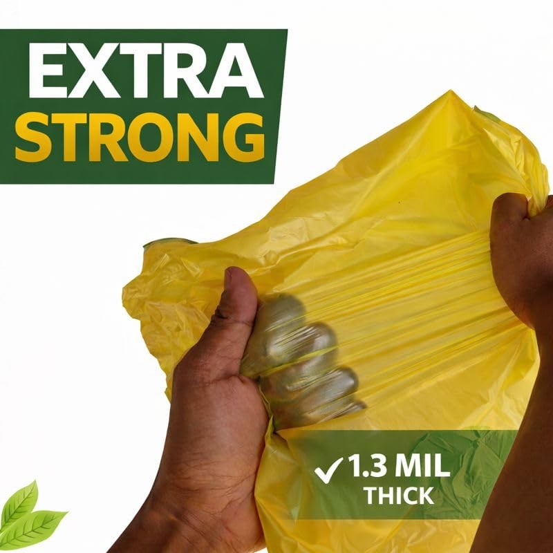 Etsus 13 Gallon Biodegradable Trash Bags Drawstring 75 Count 1.4 Mil Thick
