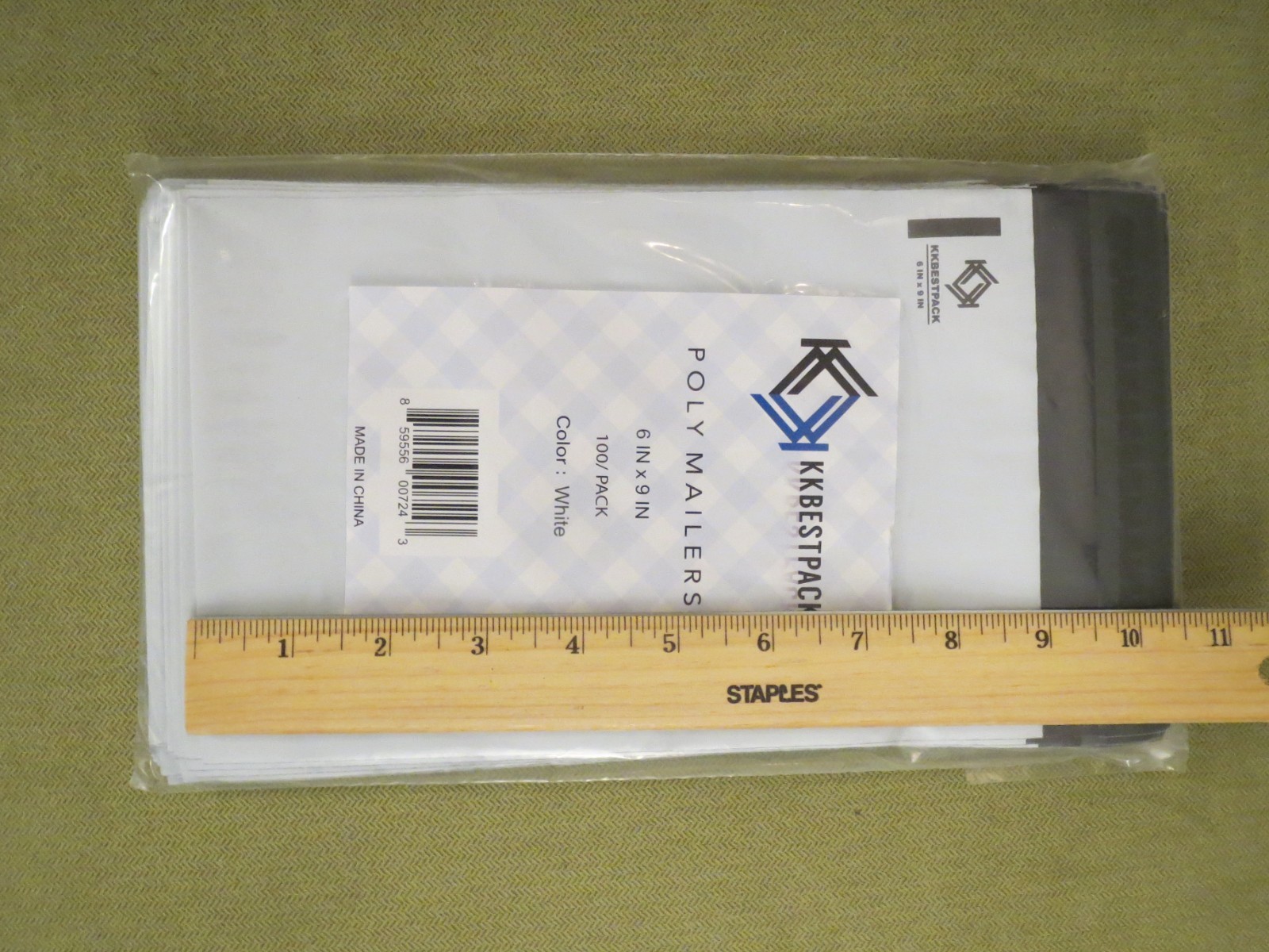 KKBESTPACK Poly Mailers Envelope Shipping Bags, 6″ x 9″, White, 100 Count