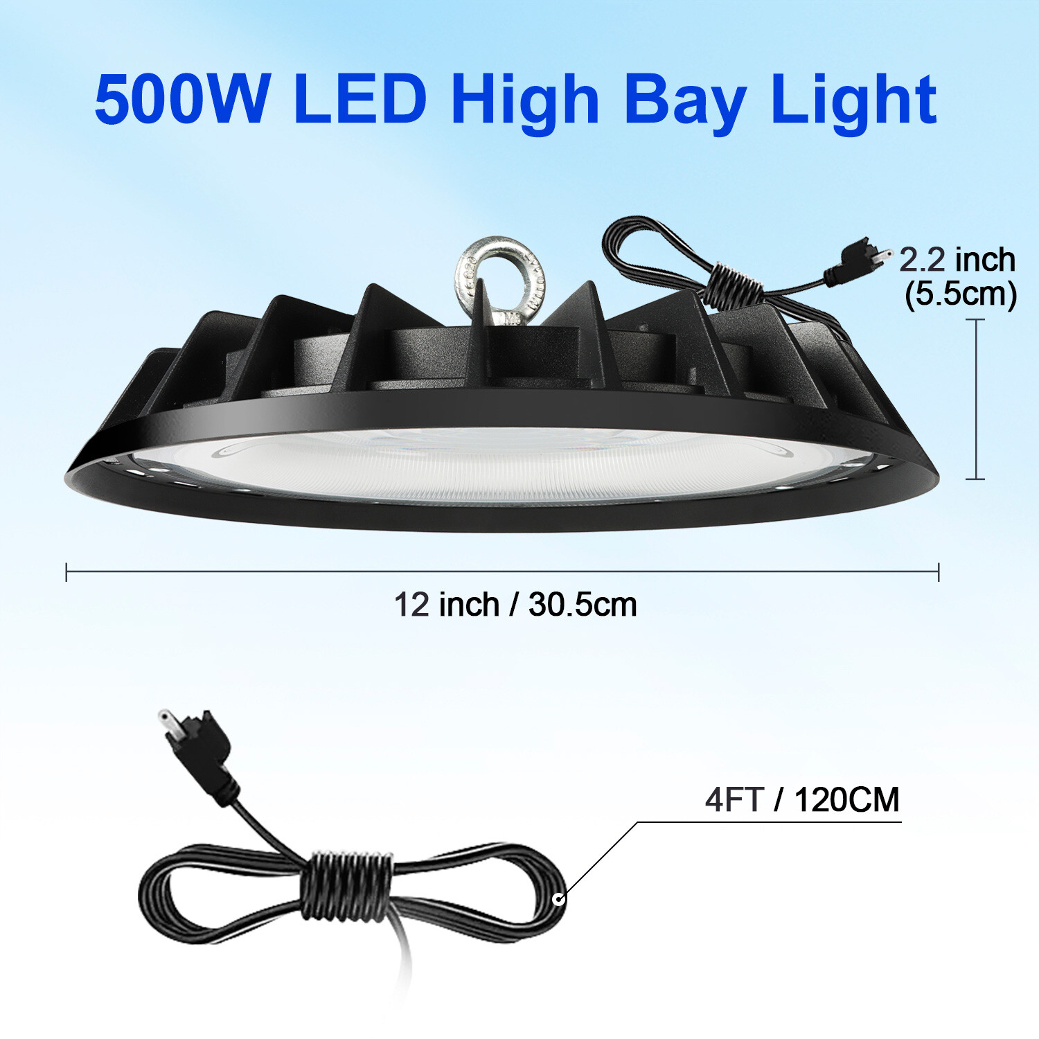 500W UFO LED High Bay Light Industrial Warehouse Factory Shop Bay Lighting 10PCS