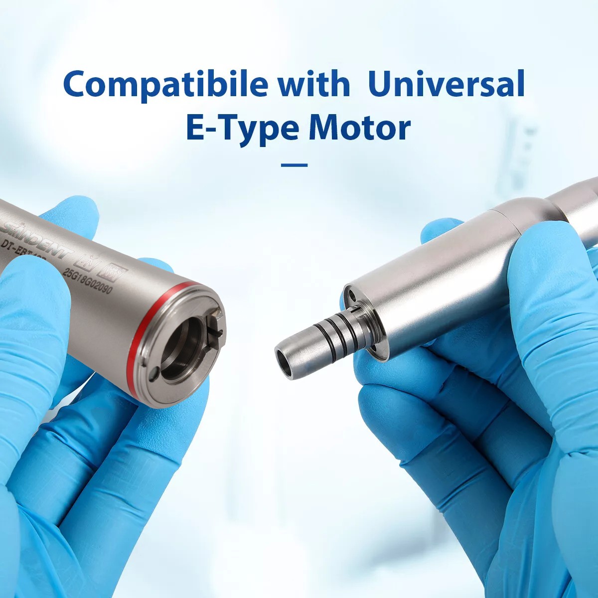 Dental Optic Fiber LED 1:4.2 Increasing Handpiece 45°Angle Head External Channel