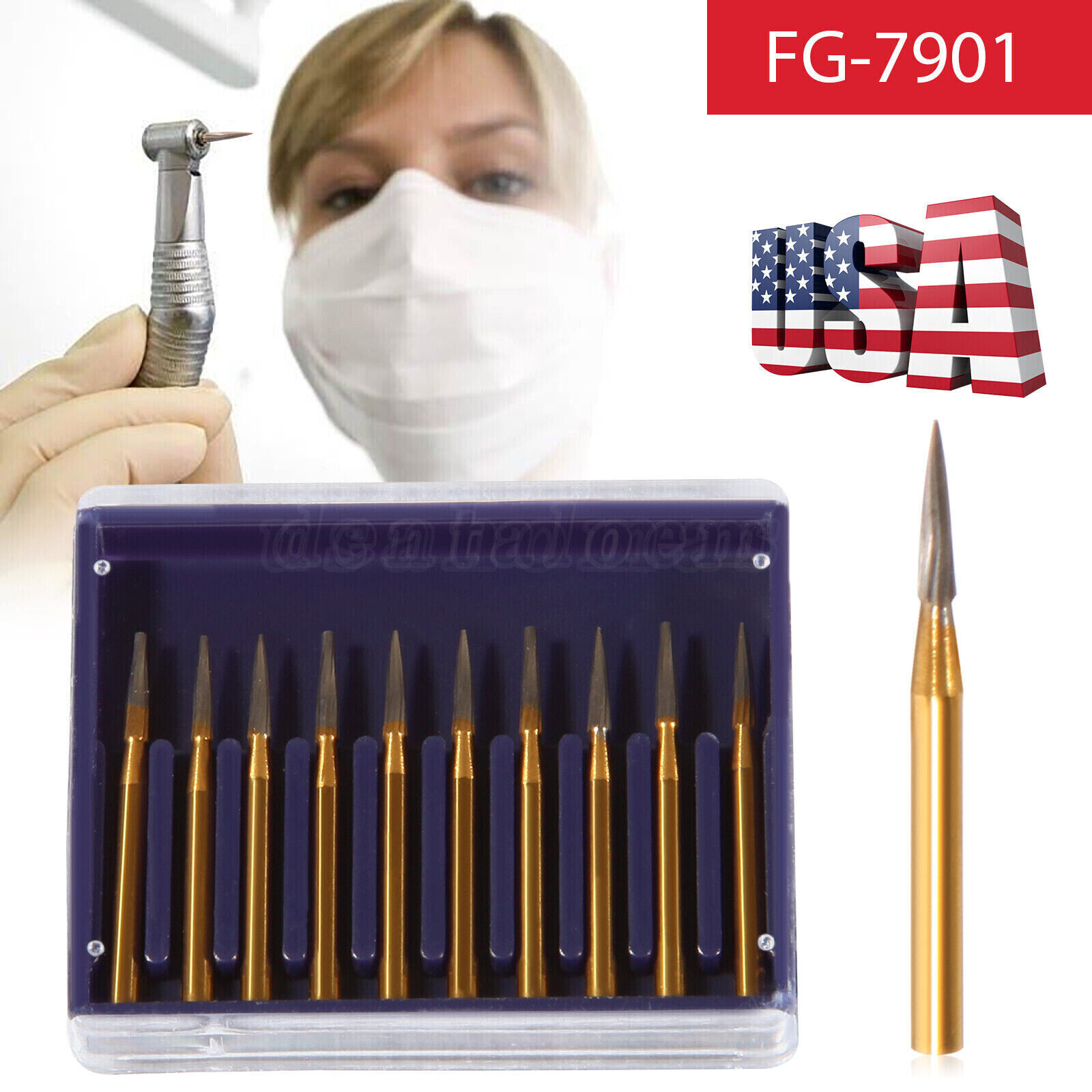 Carbide Burs 7901 TRIMMING & FINISHING 12BLADE T&F Bur