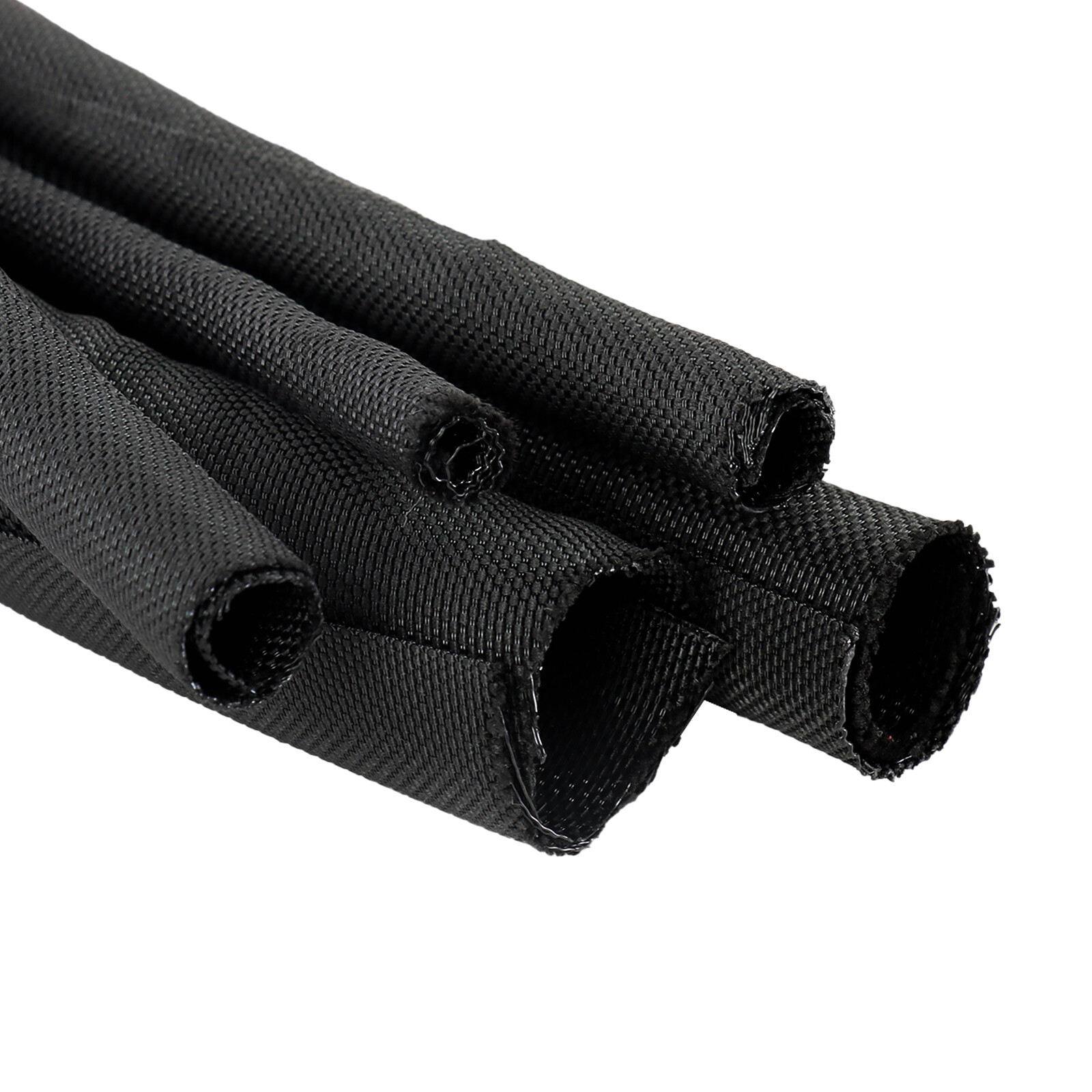 Braided Split-Sleeve Wire Loom for High-Temperature Automotive Harness Wrapping