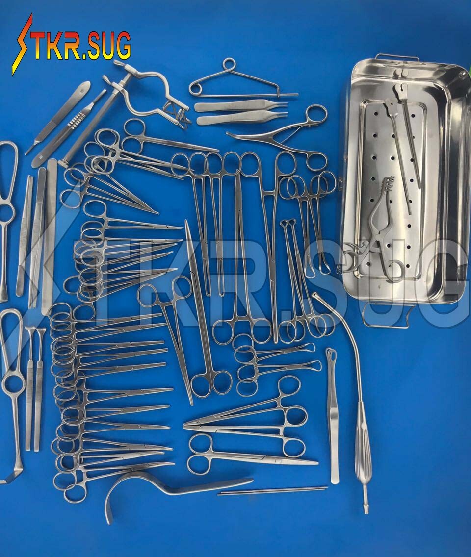 Basic Laprotomy Medical Surgical Orthopedic Instruments 60 PCS A+ Quality