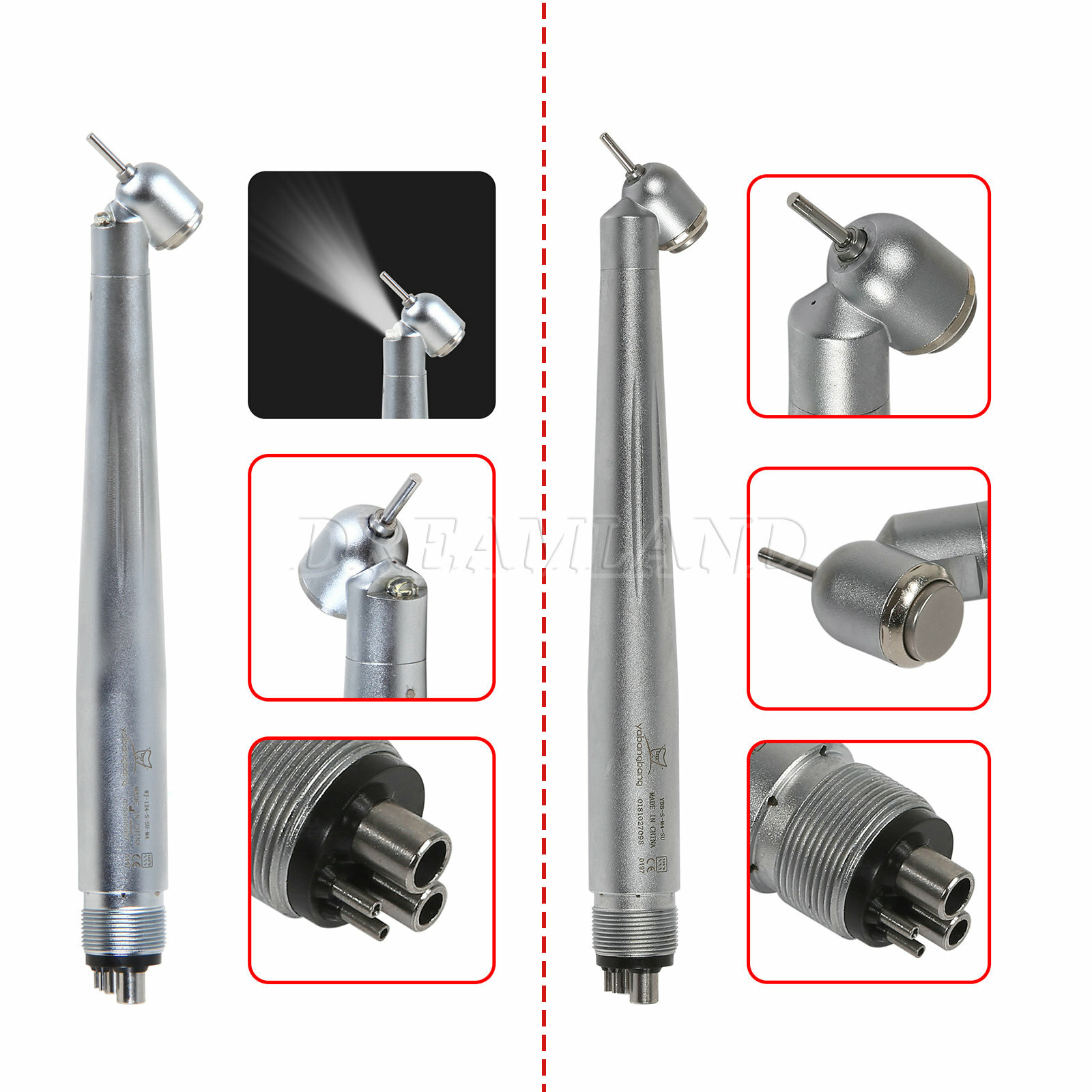 NSK Style Dental Surgical 45° Degree LED High Speed Handpiece Turbine 2/4Holes