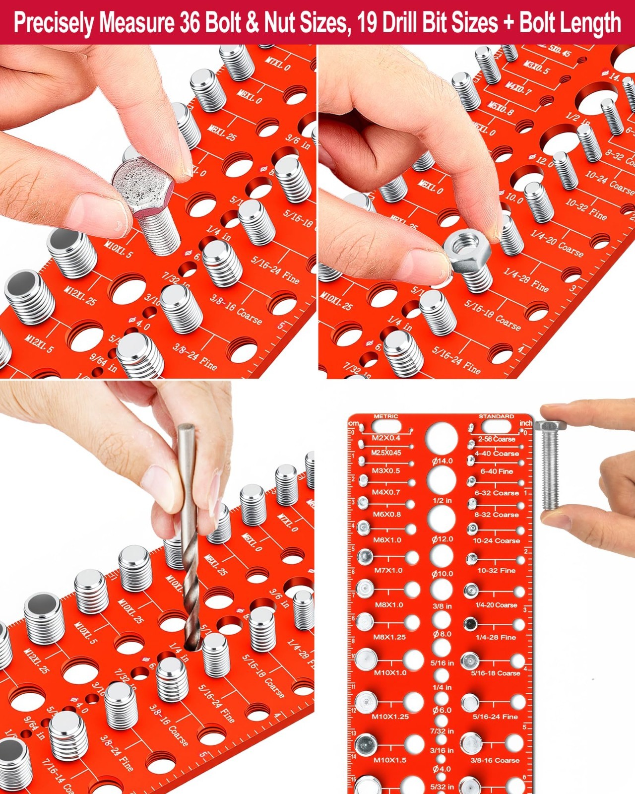 55 Nut and Bolt thread checker thread checker Standard and Metric