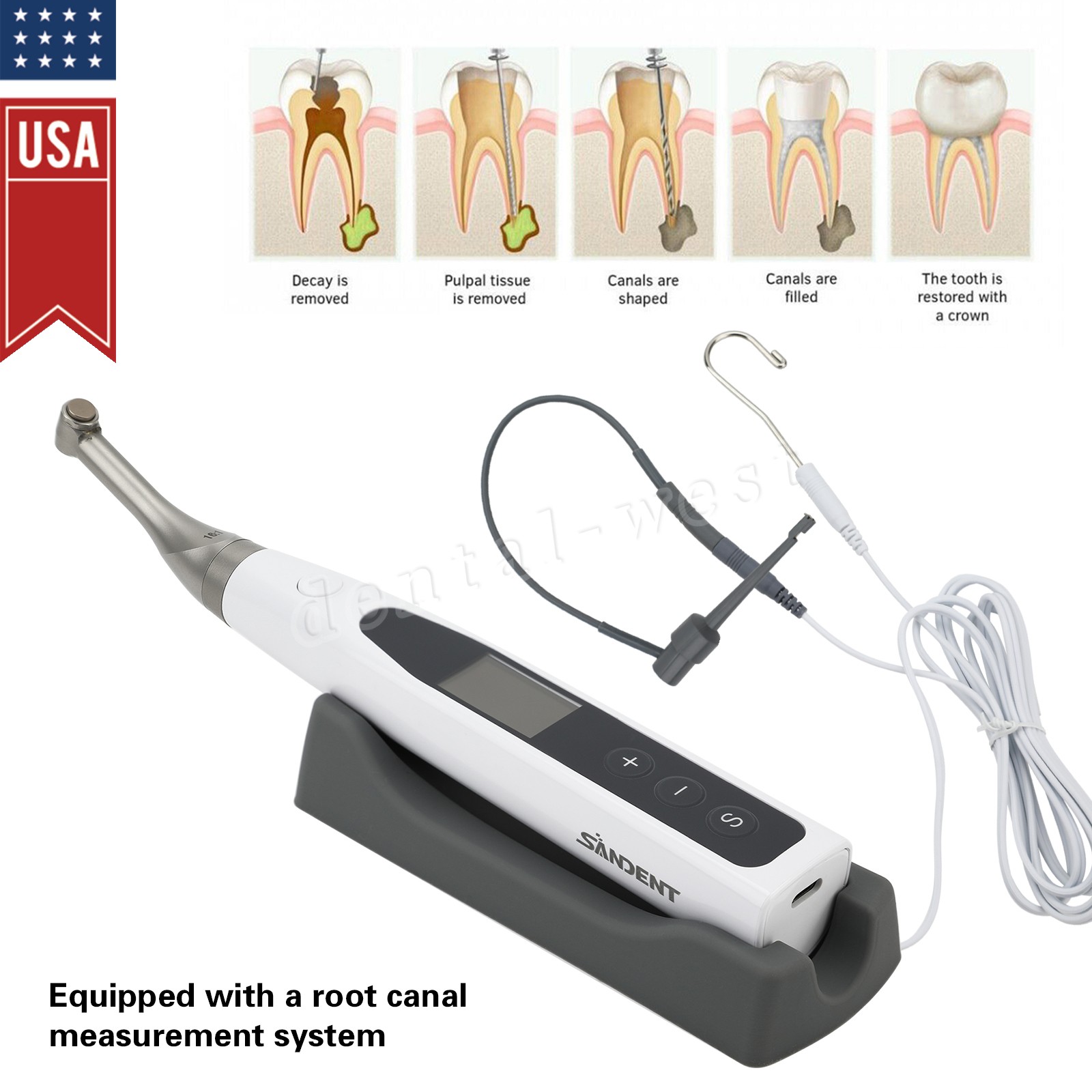 Woodpecker Style Cordless Endo Motor W/Apex Locator, Rotary & Reciprocating