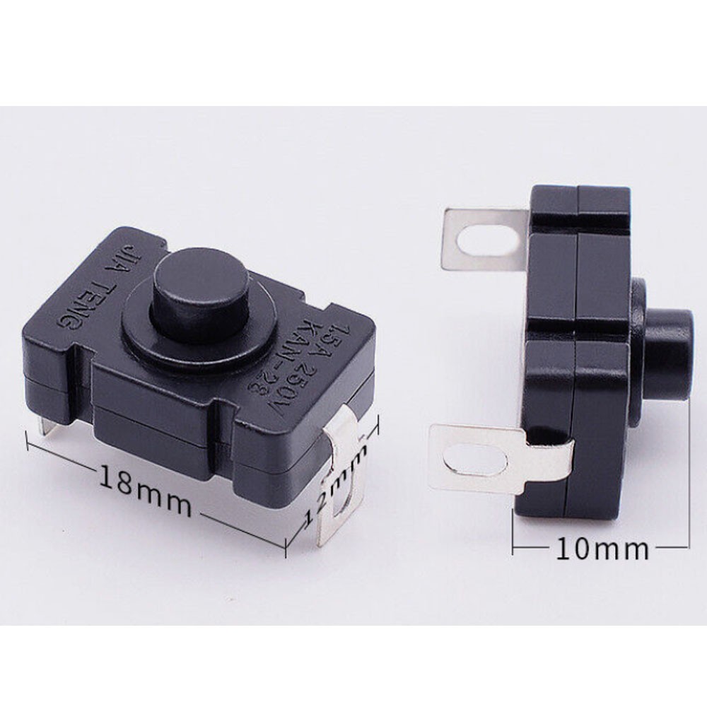 50/100/200x AC 250V 1.5A Latching On/Off Switch Self-Lock Push Button Switch US