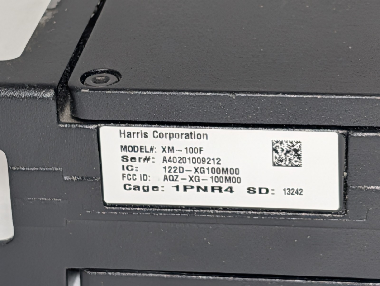 HARRIS Unity XG100M VHF/UHF/700/800 REMOTE MOUNT P25 DES AES Encryption Trunking