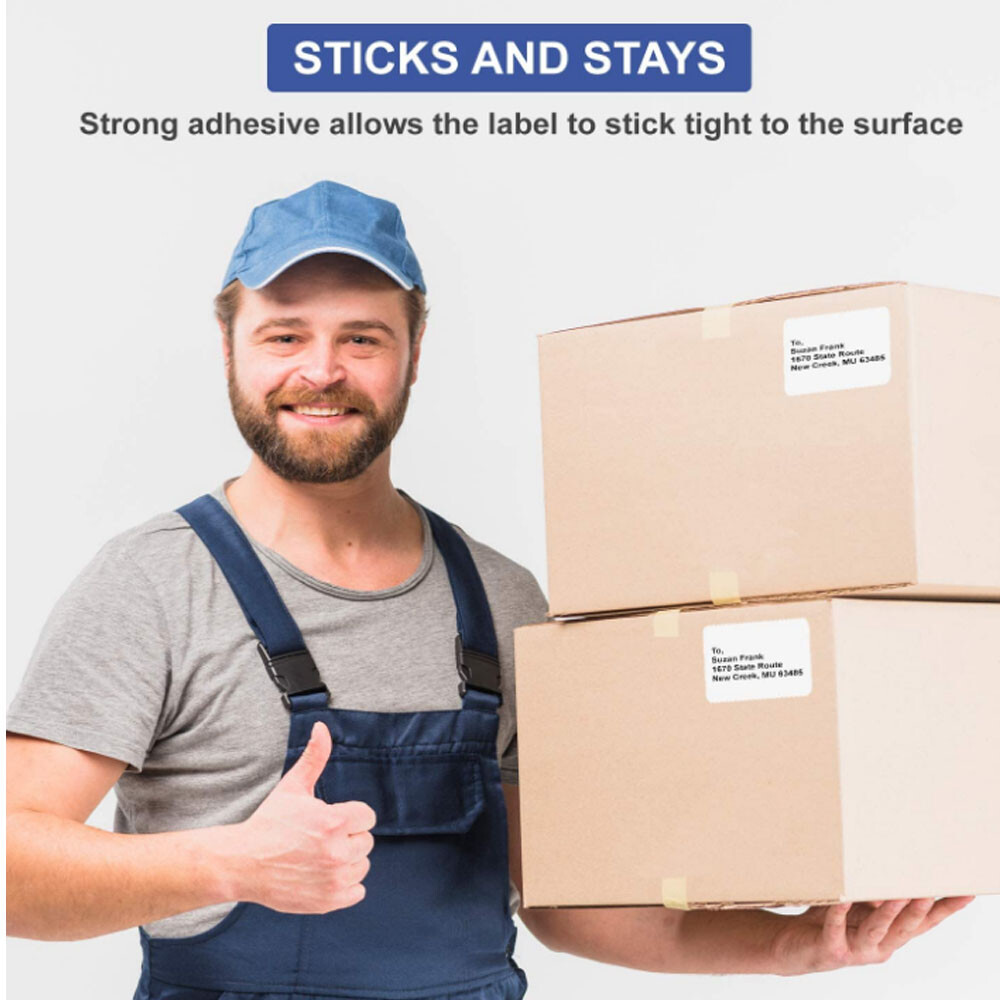 600-60000 4 x 3 1/3 Address Shipping Labels Self Adhesive 6 Up Per Sheet 4×3.33