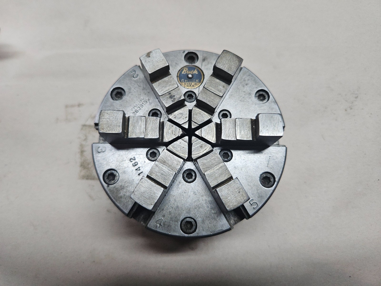 Buck Chuck 1462 6 Jaw Adjust-Tru Self Centering Manual Lathe Chuck 4″ OD