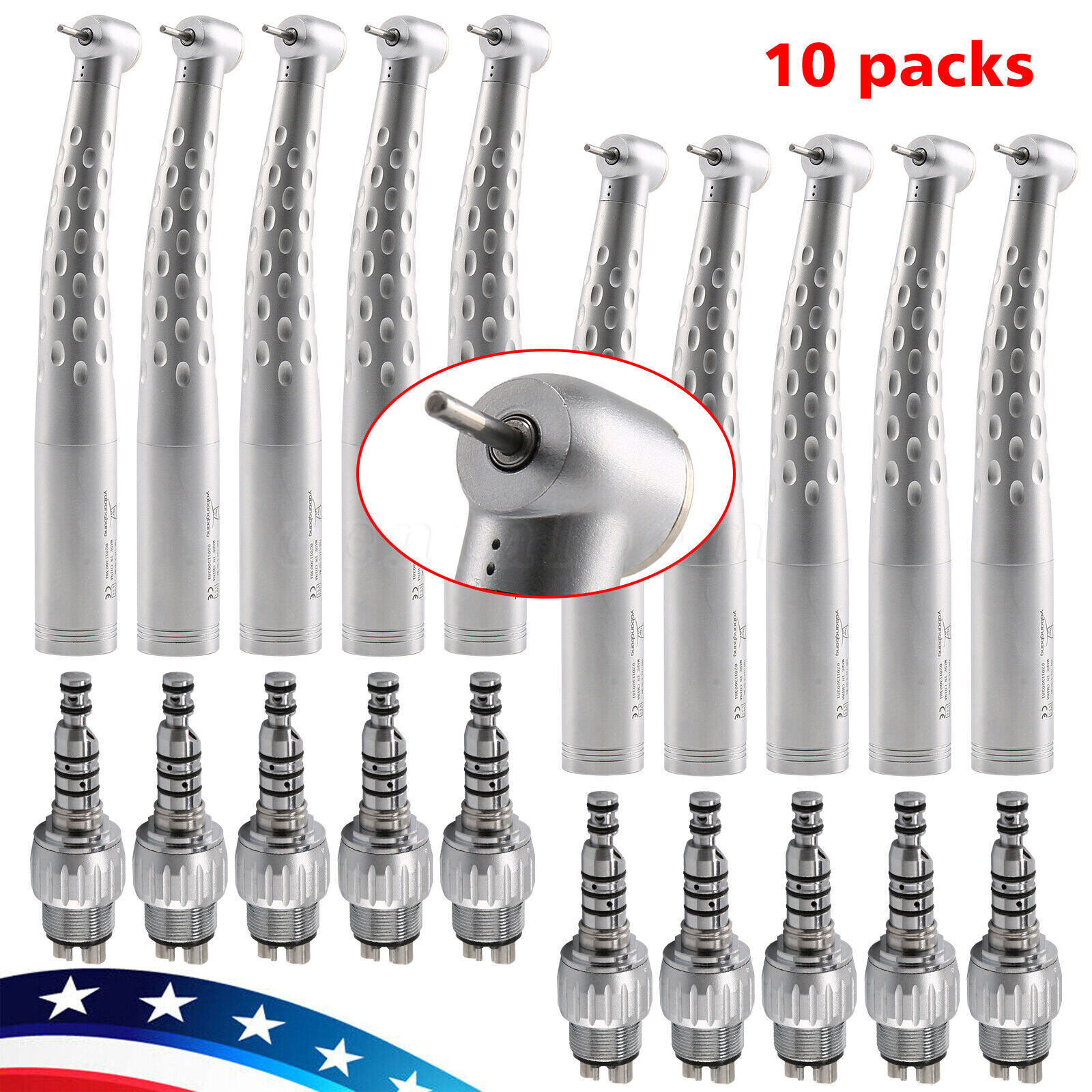 Dental High Speed Handpiece with 4 Hole Swivel Quick Coupler Coupling KaVo STYLE