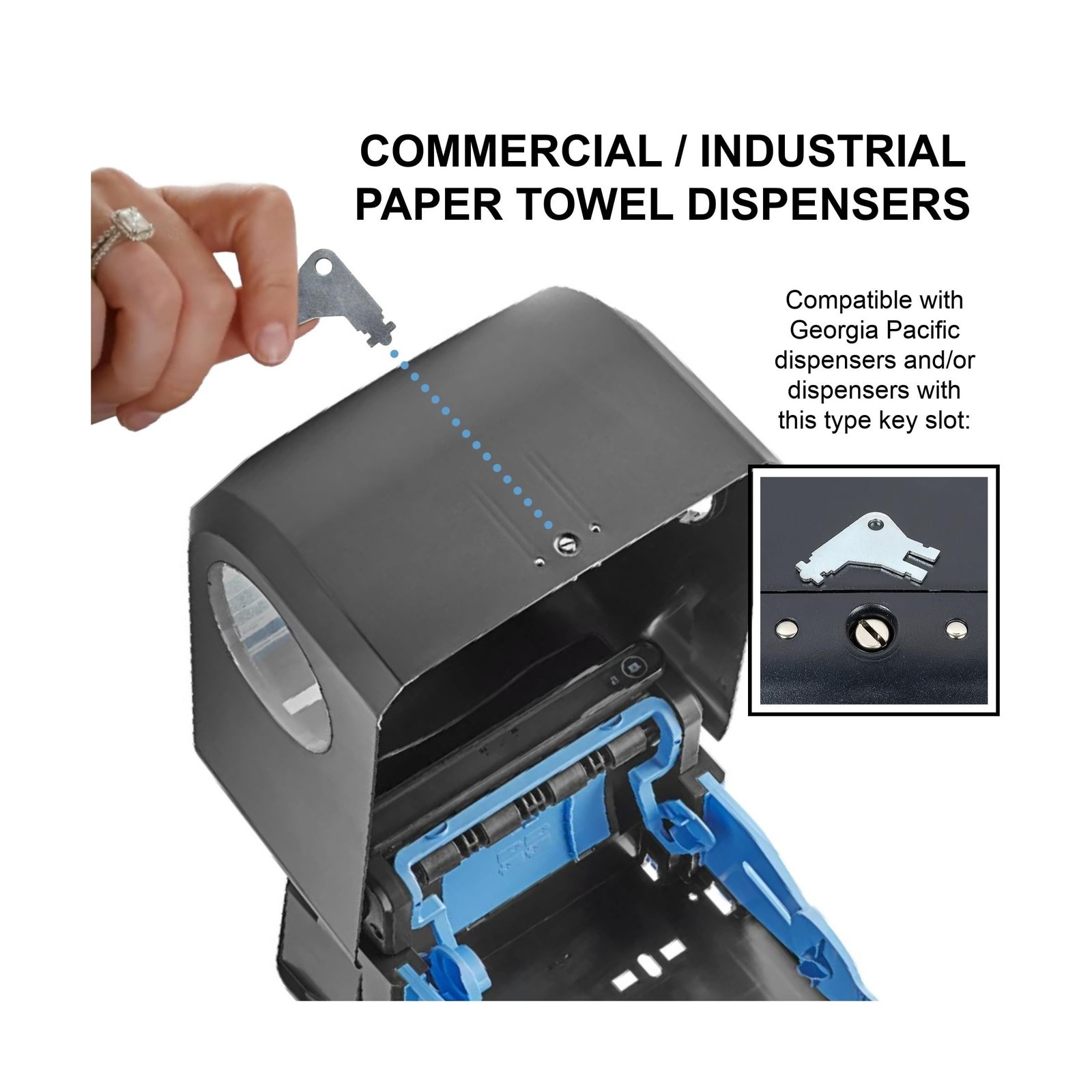 Non Applicable Commercial Paper Towel Dispenser Key Compatible with Georgia P…