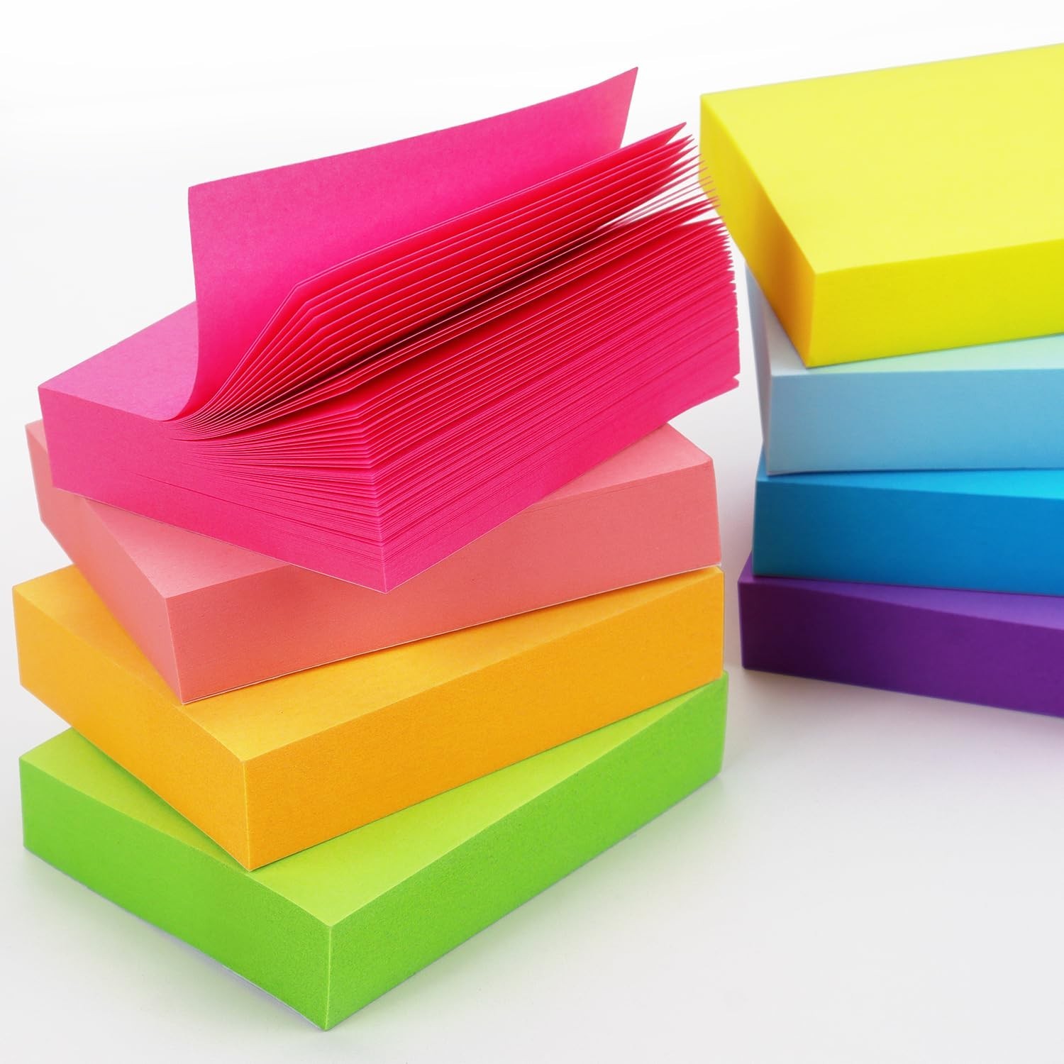 24 Pads Sticky Notes 1.5×2 inch Bright Colors Self-Stick Pads Total 1920 Sheets
