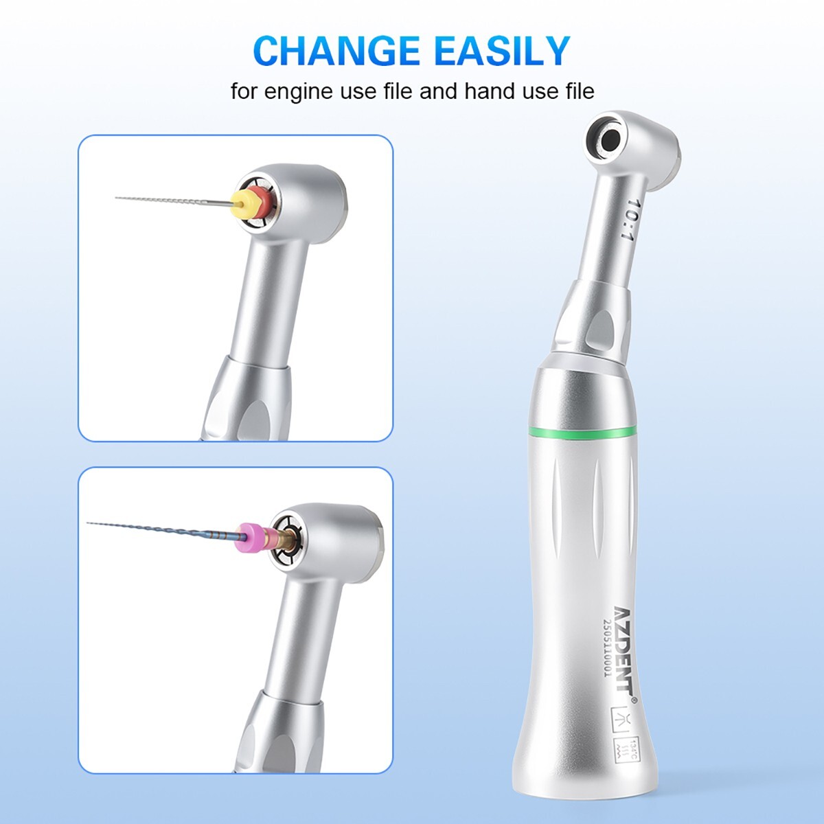 10:1 Dental Endo Reciprocating Handpiece Contra Angle fit for Engine Hand Files