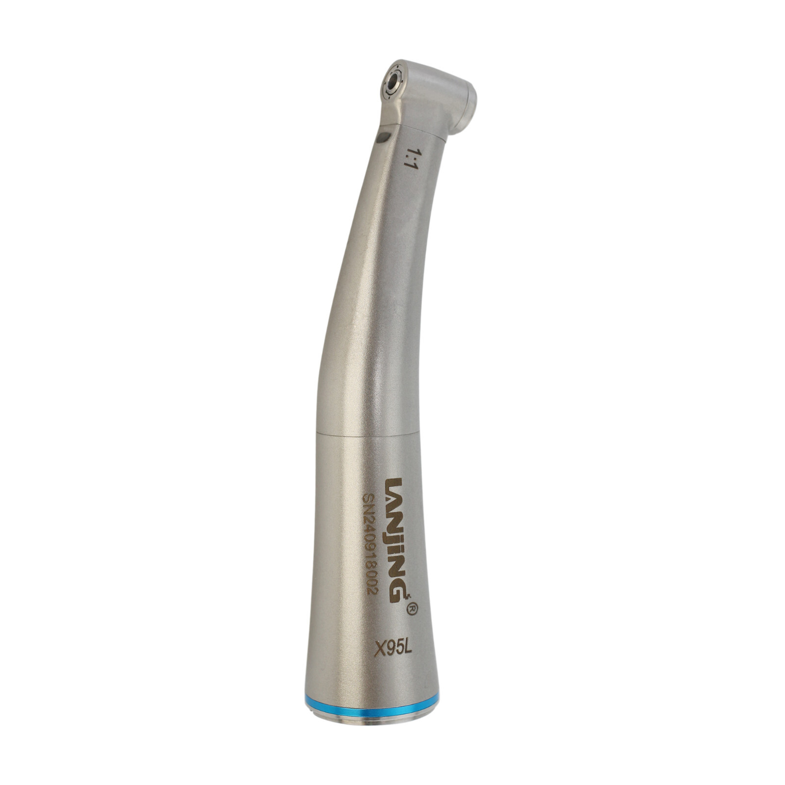 Dental Contra Angle Fiber Optic Handpiece 1:1 Low Speed Mini Quattro Spray ISO