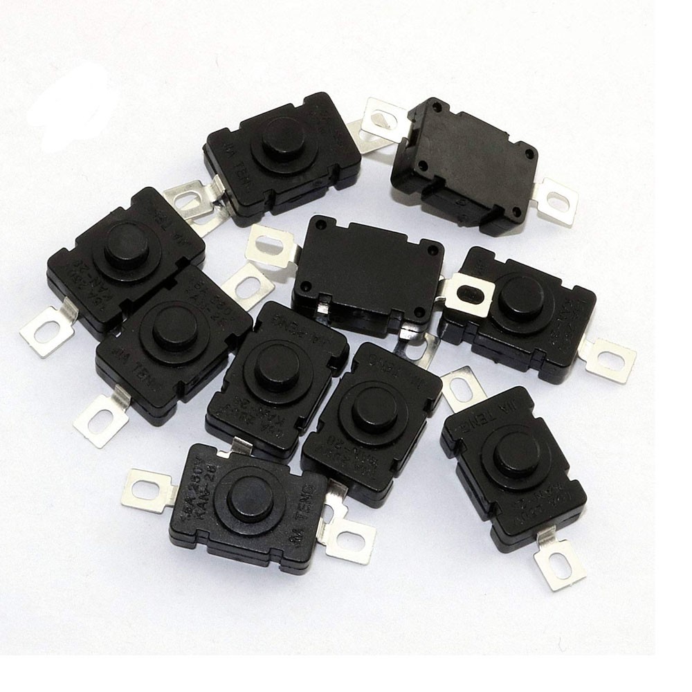 50/100/200x AC 250V 1.5A Latching On/Off Switch Self-Lock Push Button Switch US