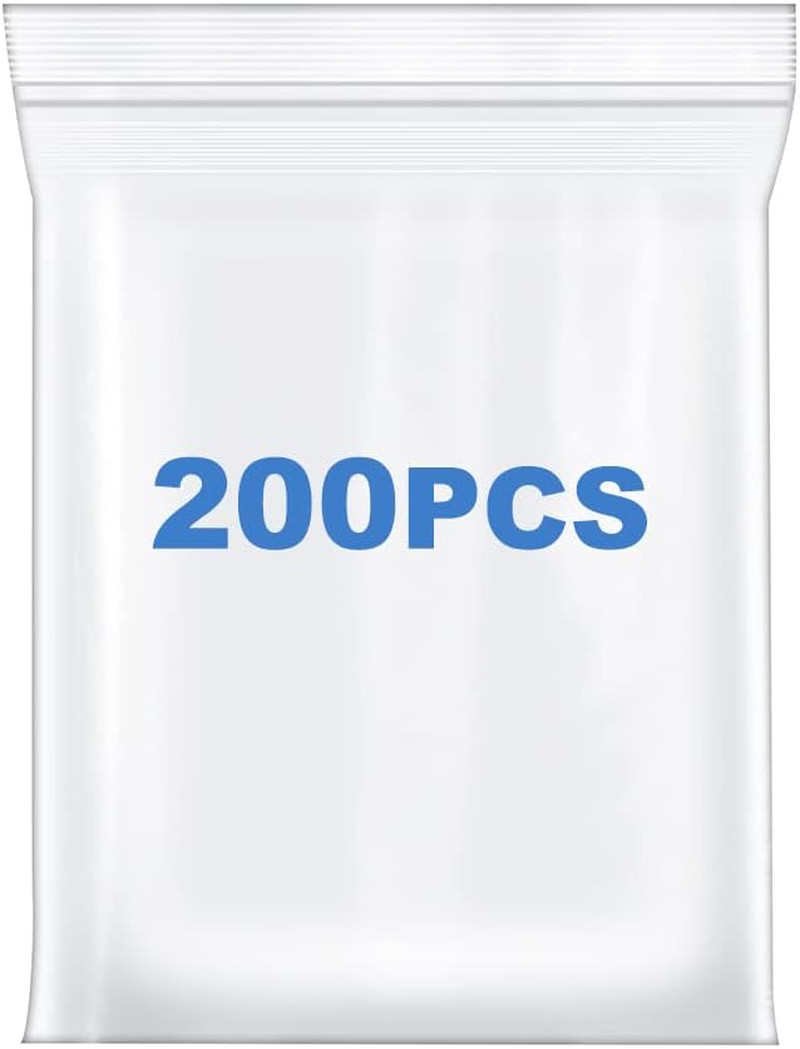 200PCS 2×3″ Thick 4 Mil Small Clear Zip Poly Bags Plastic Reclosable Zip Lock