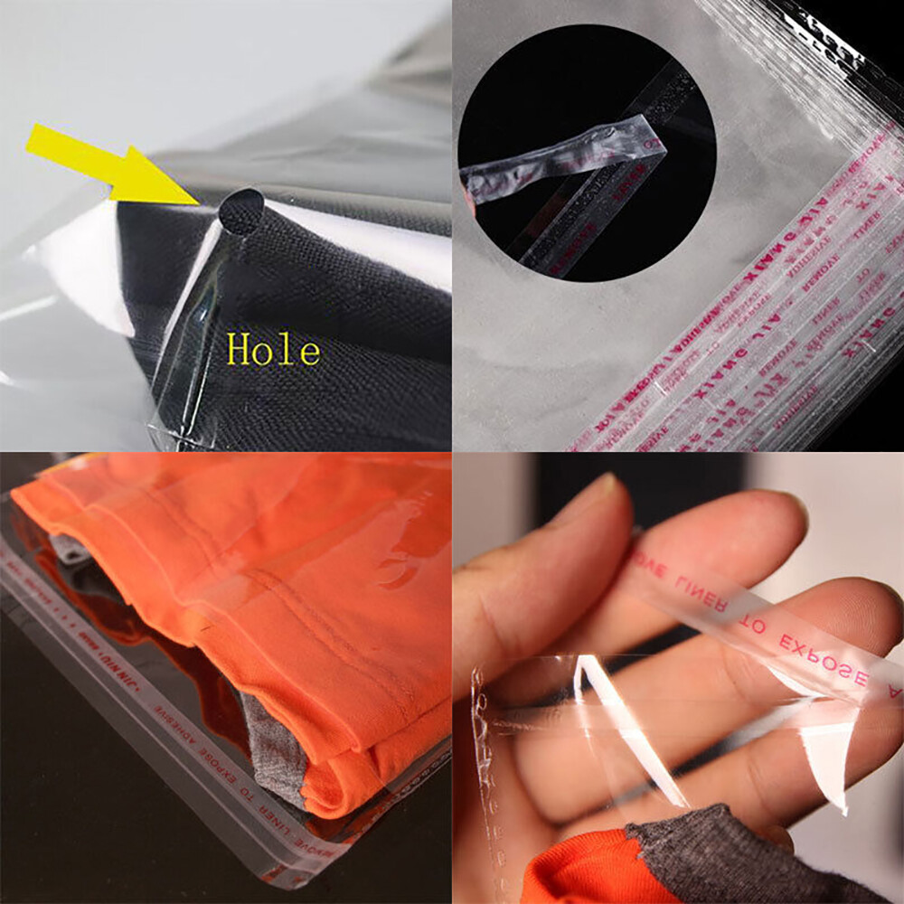 100-500 Clear Plastic OPP Cellophane Cello Cellophane Bags Self Adhesive Bags